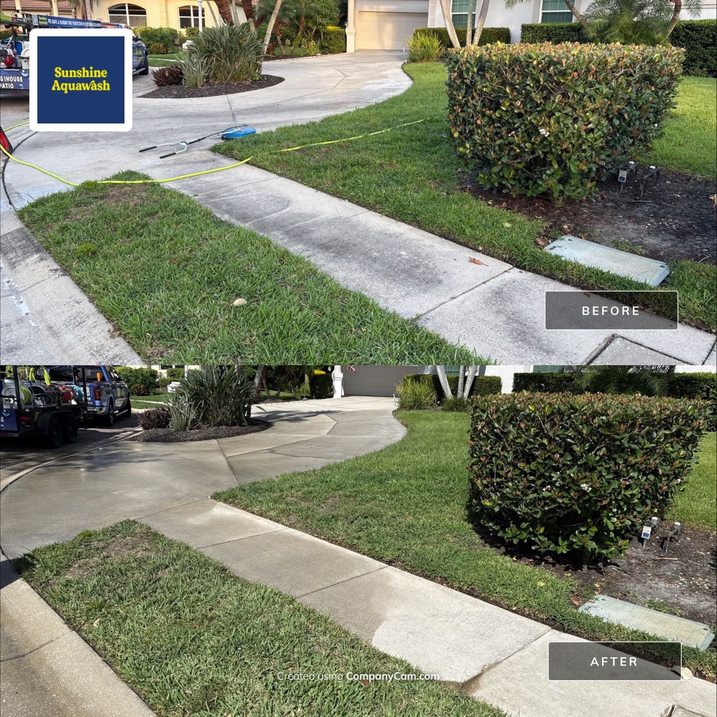 Driveway Cleaning at The Inlets Bradenton by Sunshine AquaWash