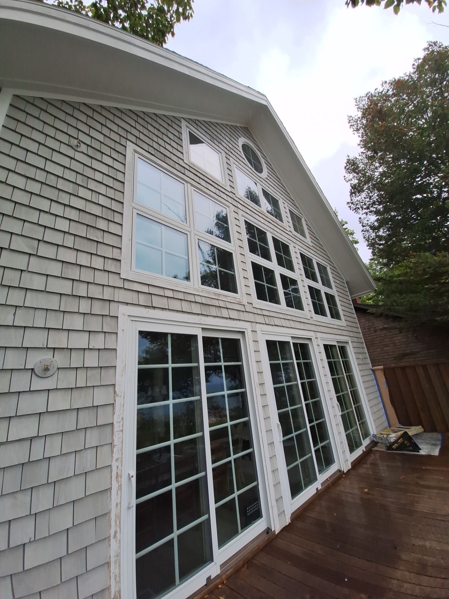 Lakefront Deck Pressure Washing, Exterior Wood Staining, and Painting in West Olive MI by Gordon Painting