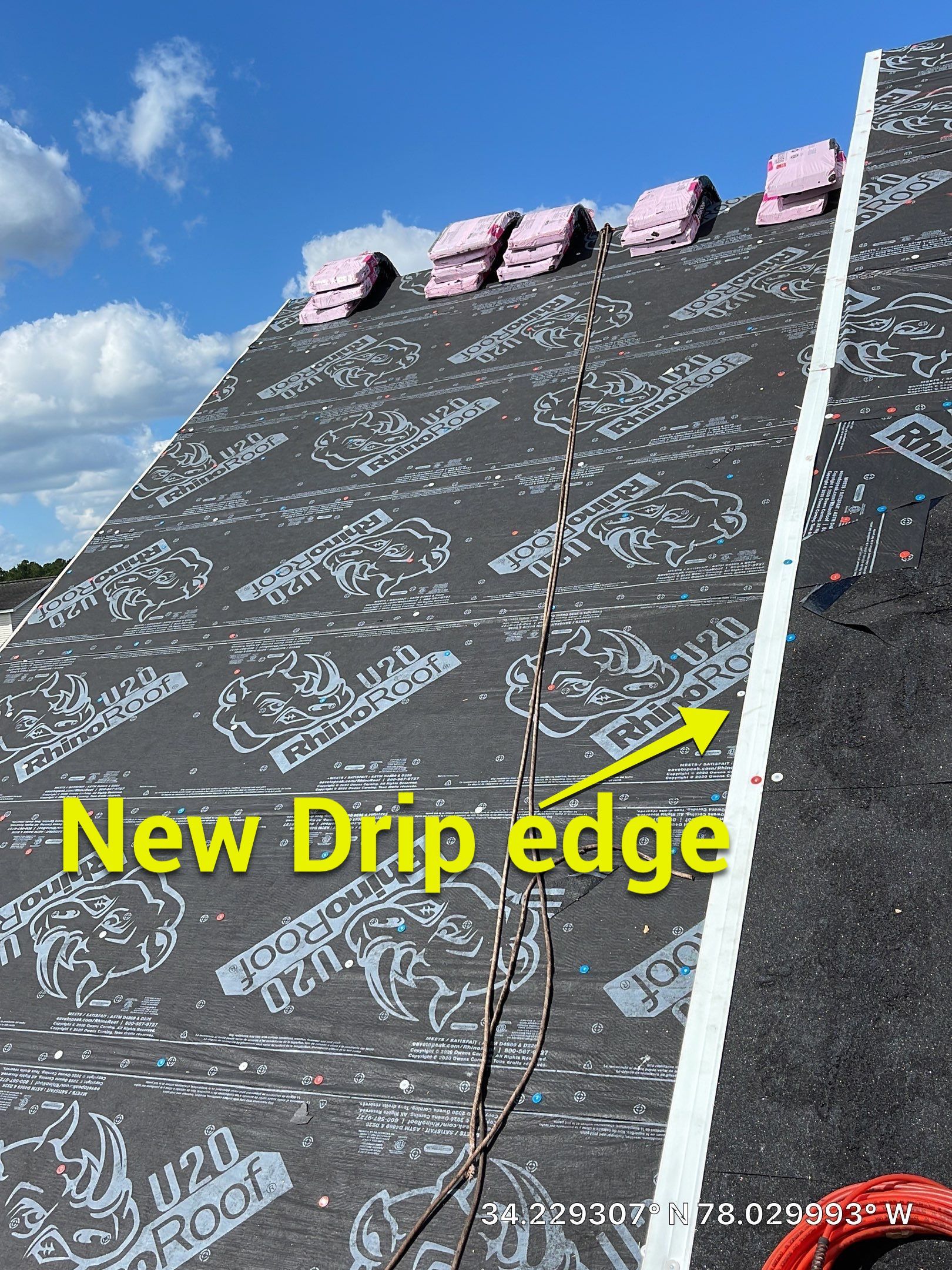 Residential Roofing Installation using Rhino Roof in Leland, NC by RGR Construction and Roofing, LLC