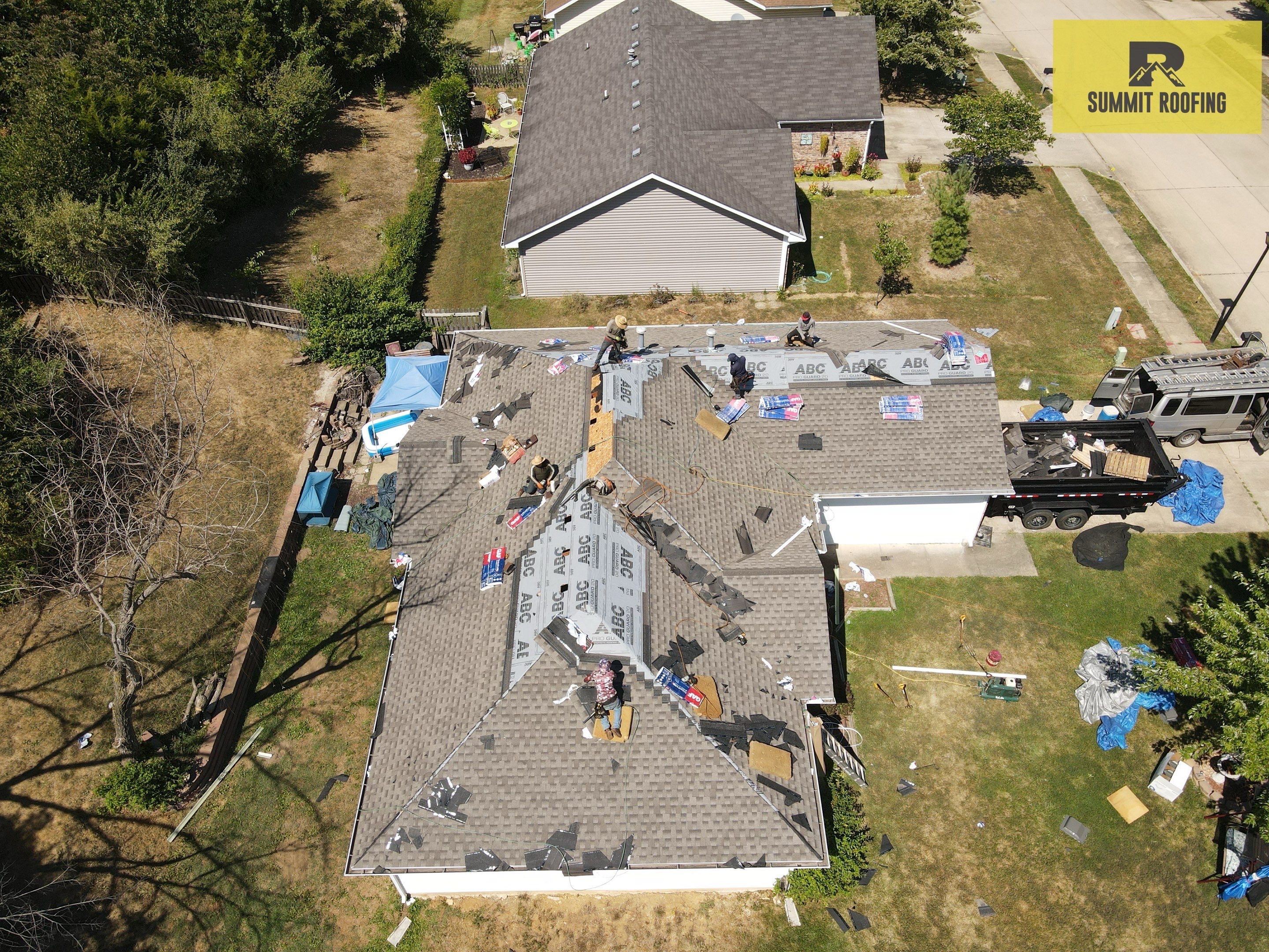 Architectural Shingle Roof Replacement and Decking Repair in Columbia by Summit Roofing