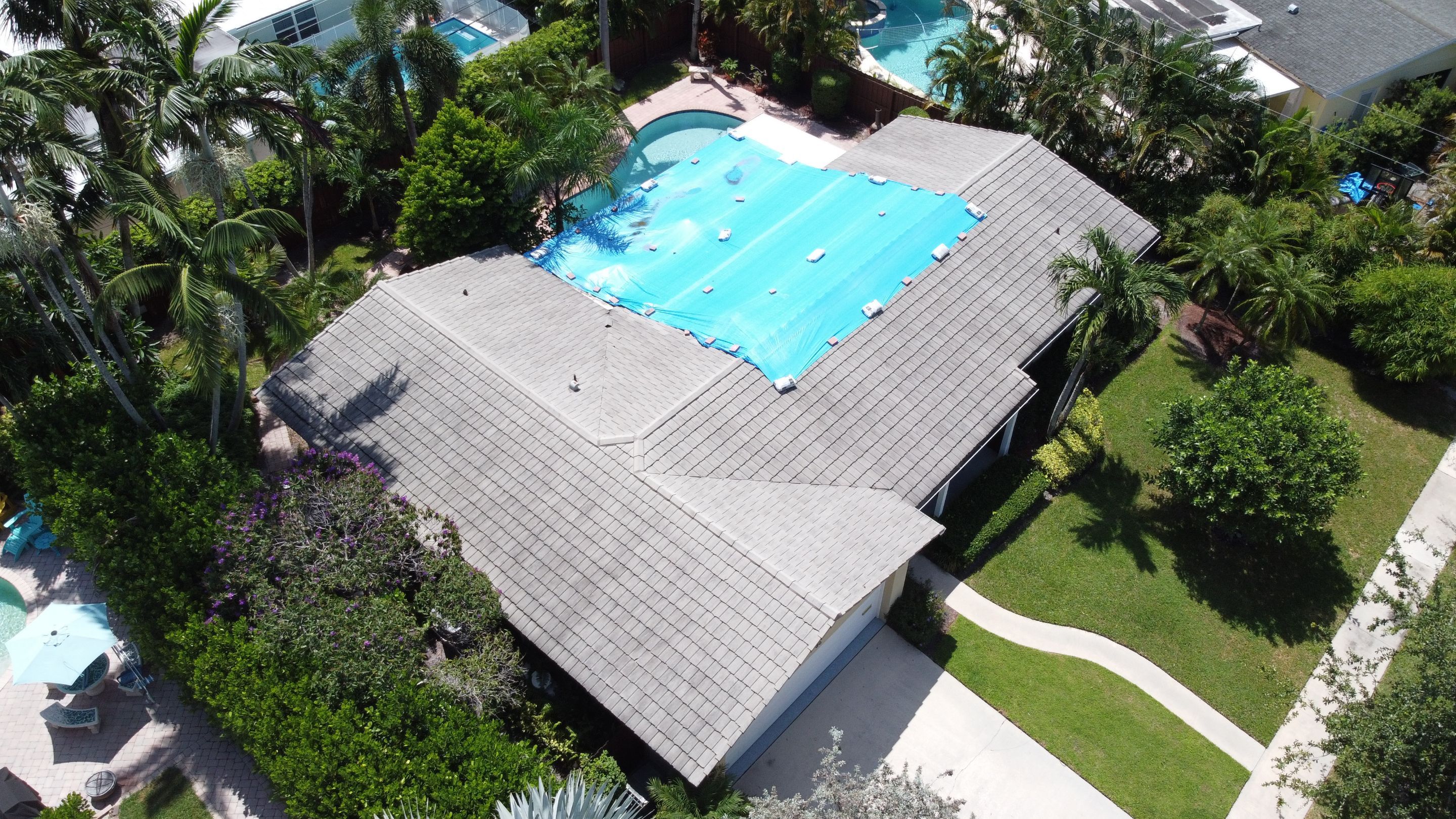 Residential Roofing Installation using 1" Nail strip metal roof by BLUES BROTHERS ROOFING