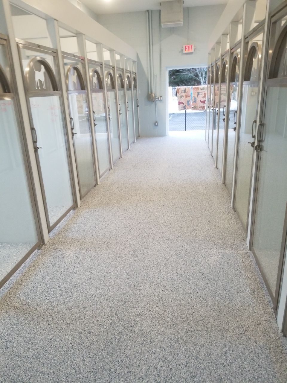 Kennel Floor Coating and Wall Painting using Penntek by Spectrum Painting, LLC