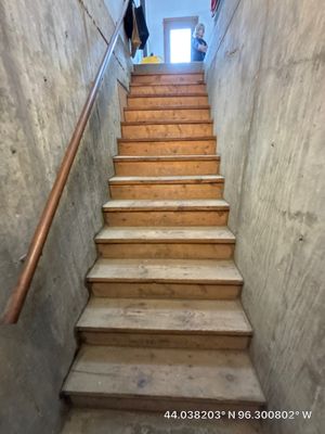 Custom Polyaspartic Garage Floor and Stairwell Coating in Pipestone