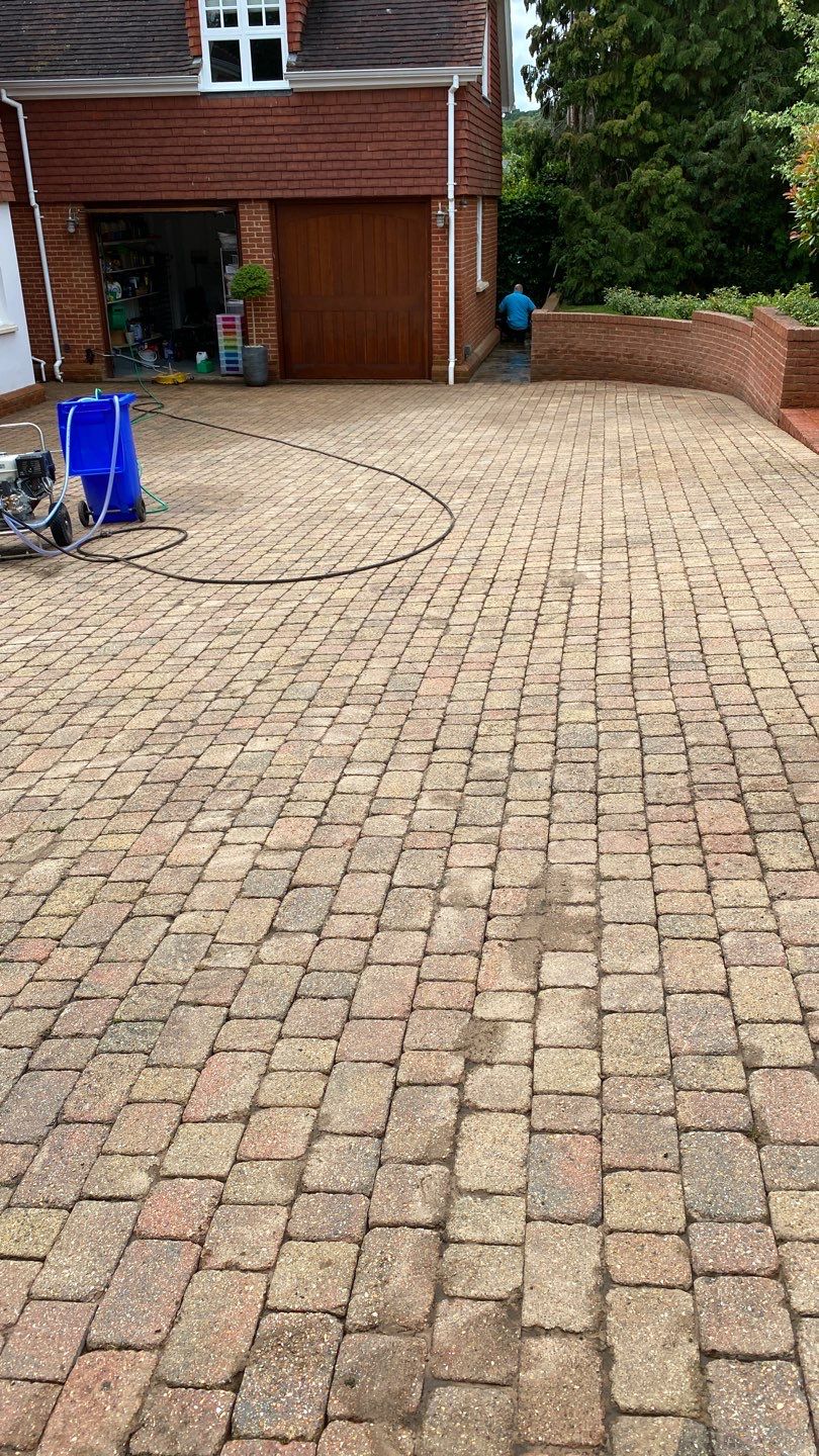 Driveway Clean using honda 21 ltr/min by Ges Exterior Cleaning ltd