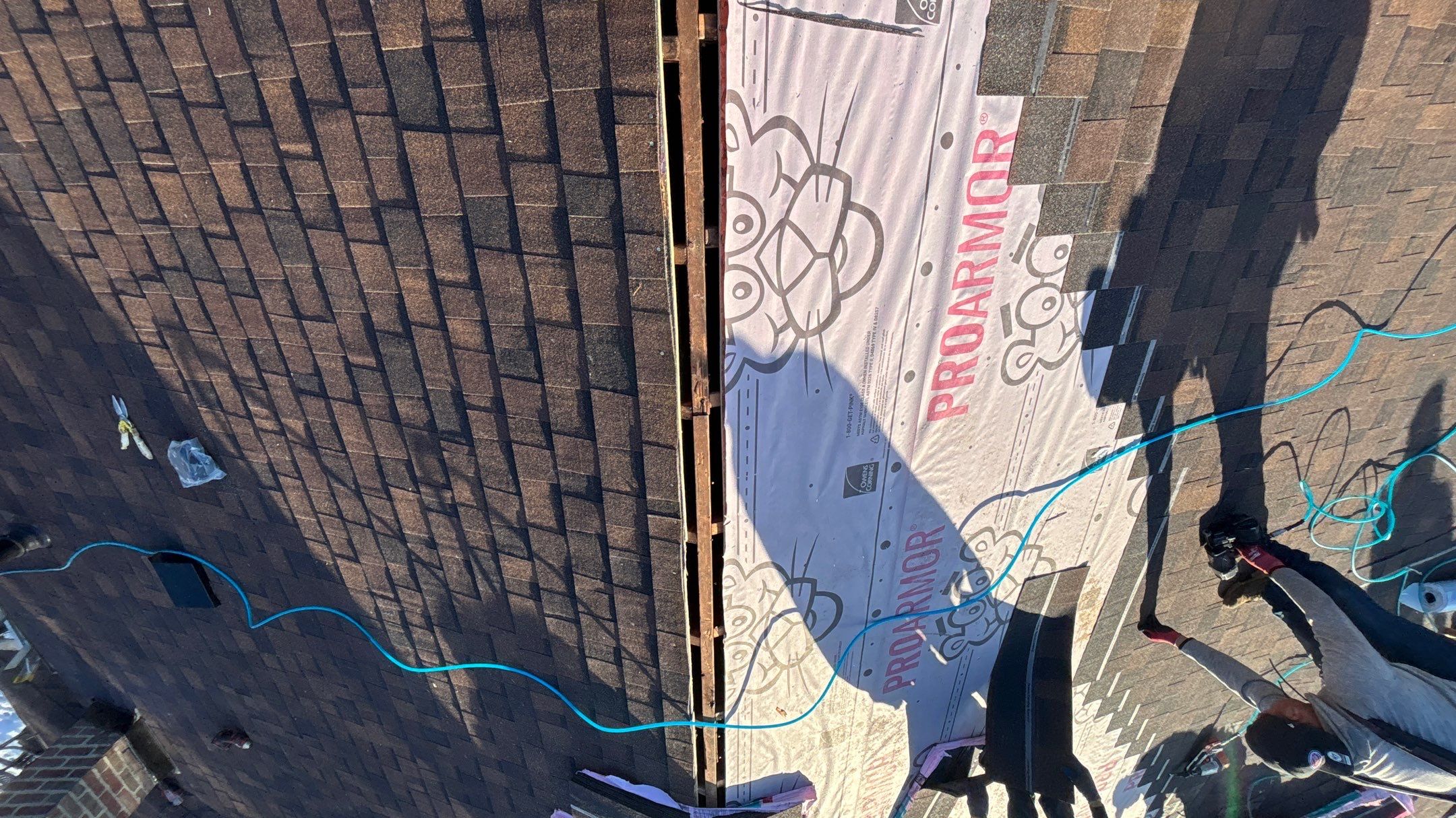 Roof Replacement using Owens Corning Brown Wood by 180 Contractors
