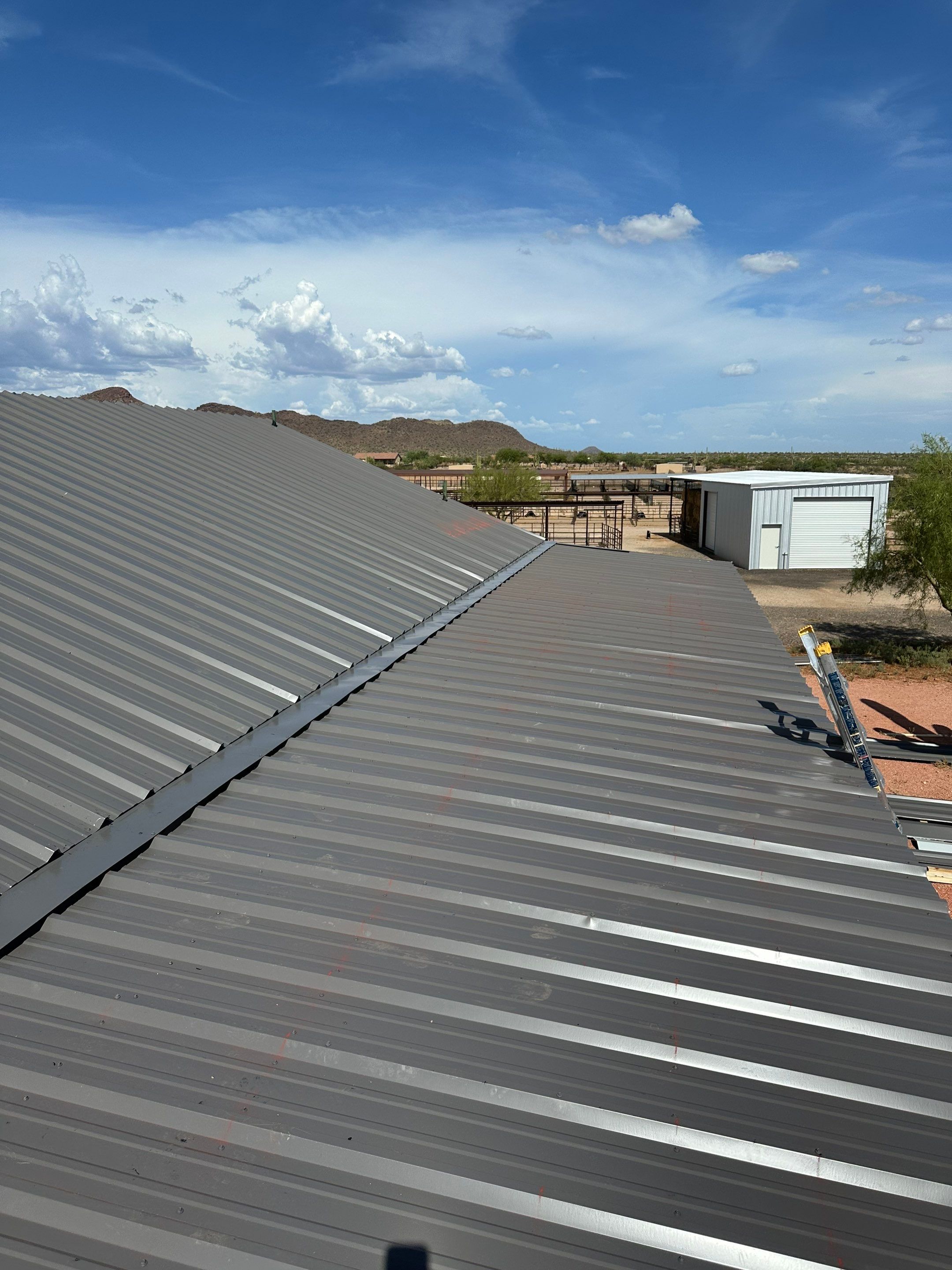 Slate Gray Exposed Fastener by Reimagine Roofing