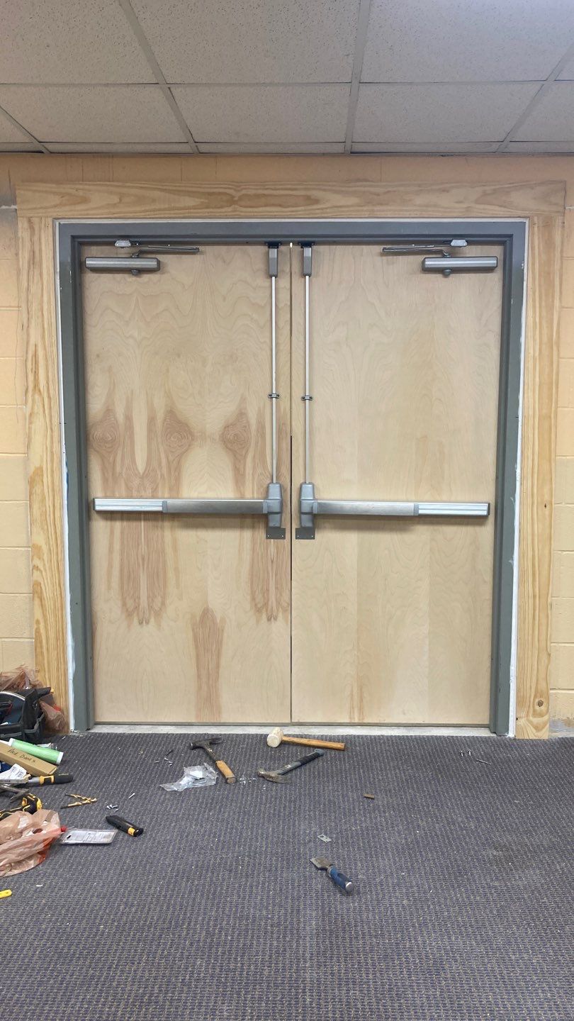 Wall Repair and Door Installation by Dodson House Moving