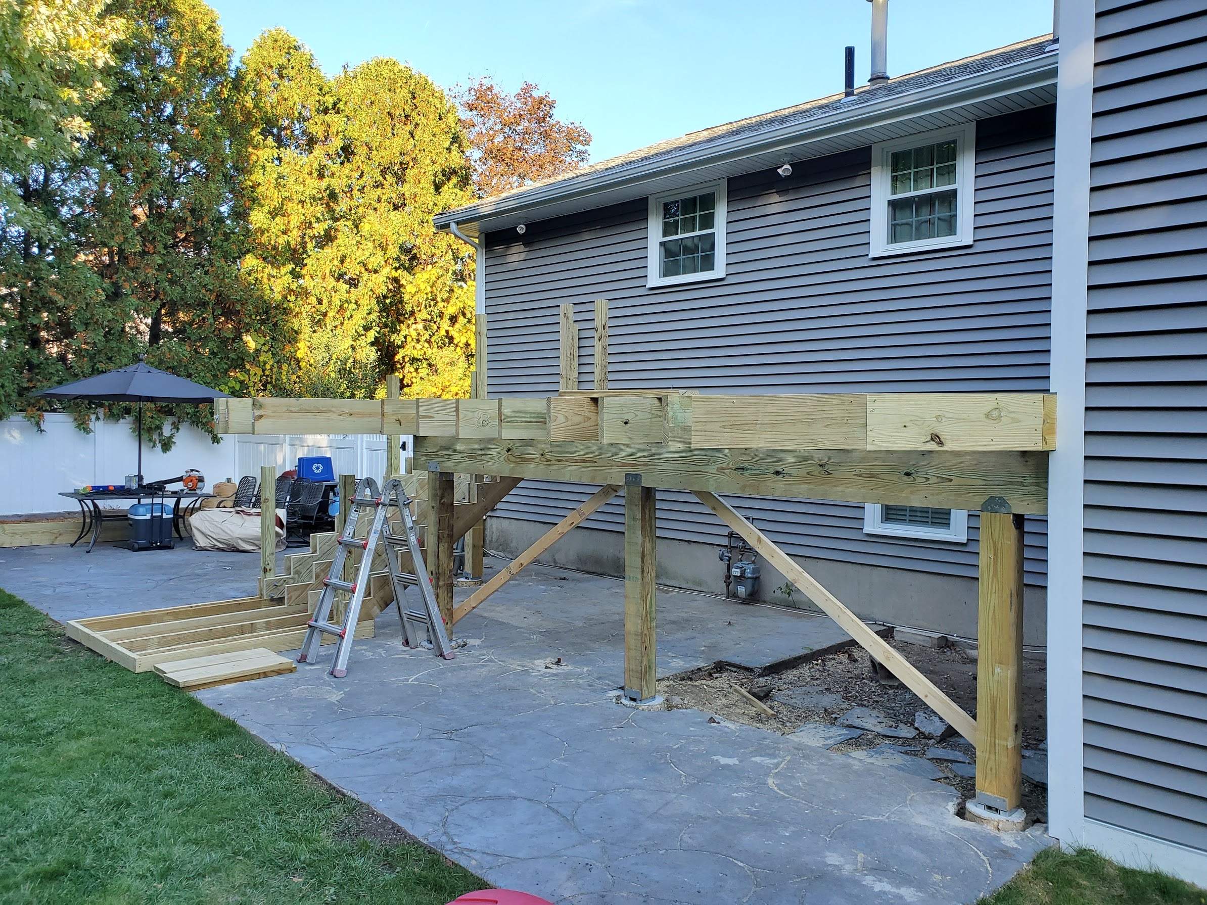 Deck Construction using AZEK/Trex by UBrothers Construction