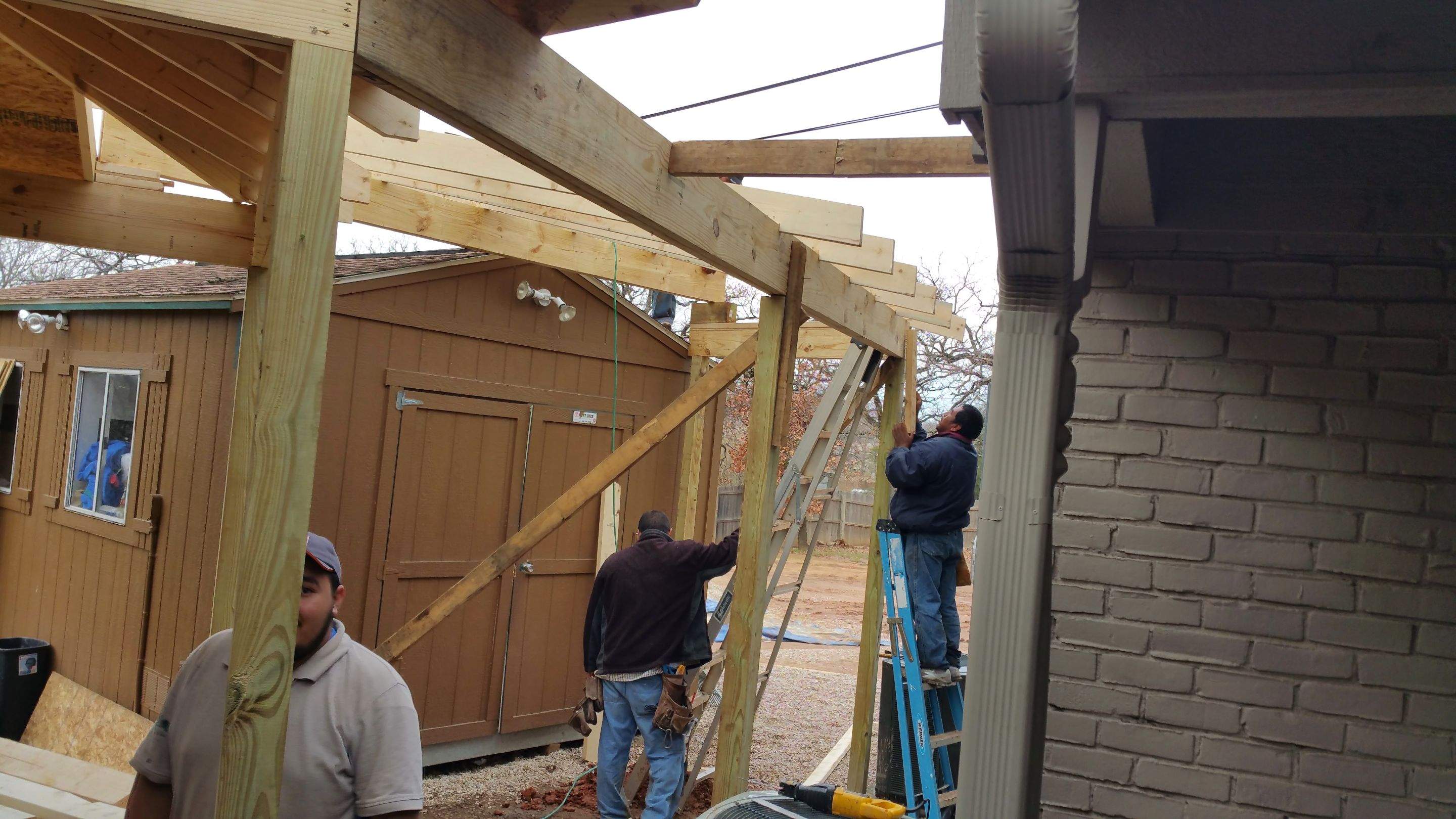 Covered Walkway Patio for a Private School by First United Roofing & Construction