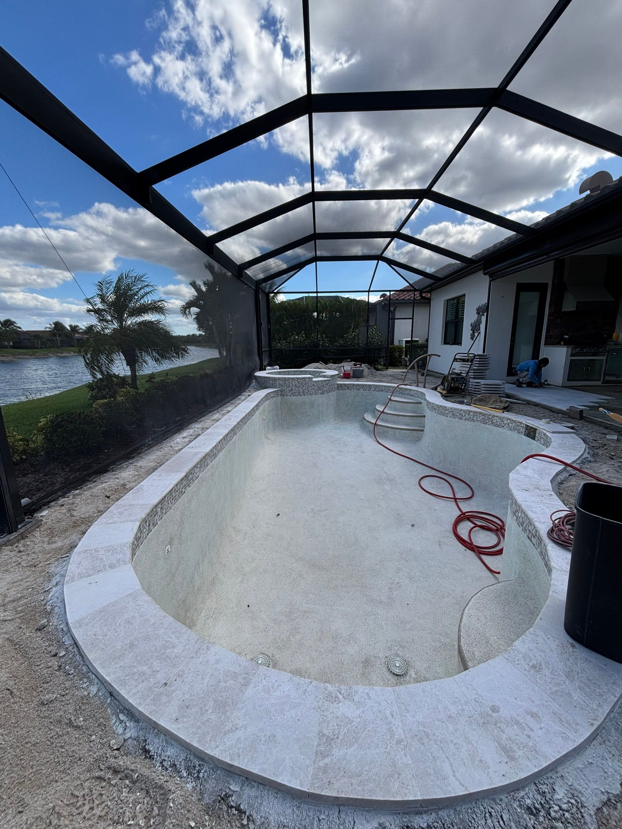 Pool Deck Renovation | Pool Coping | Waterline Tile | Bonita National Golf & Country Club` by Old Town Pavers Llc