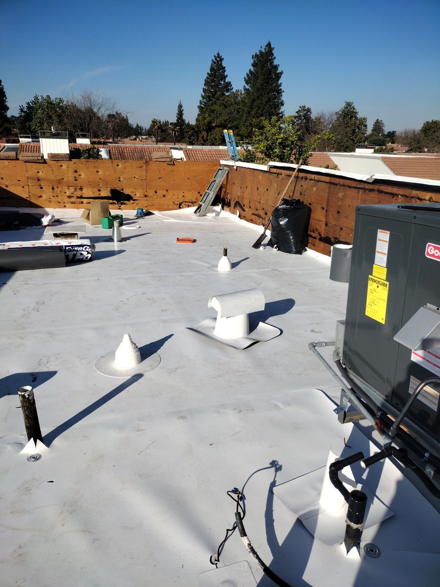 Residential TPO Flat Roofing - Fresno CA by Grandmark Service Company