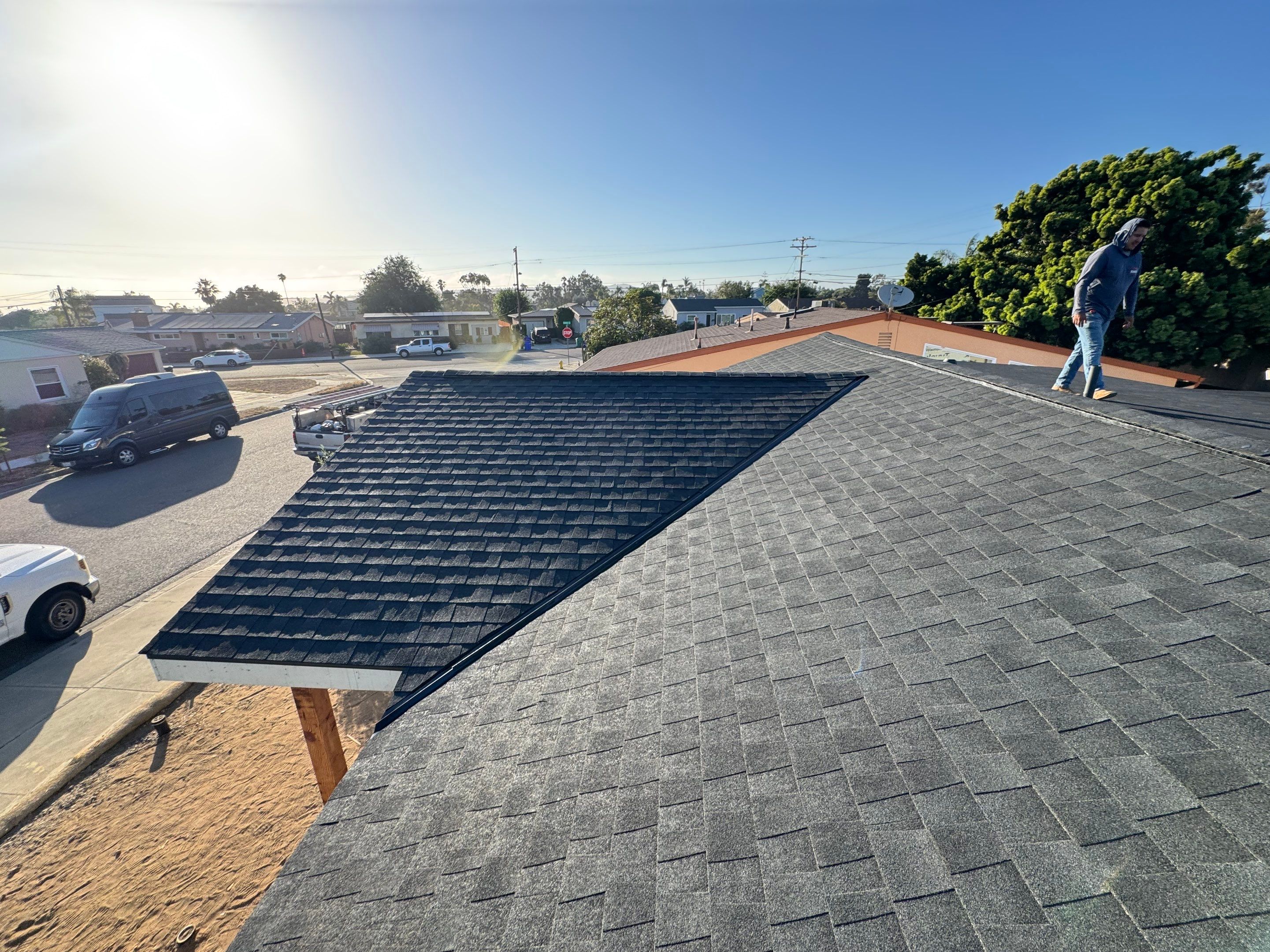 San Diego (Clairemont) New Construction Hybrid Roof | GAF Shingles & Torch-Down Roofing by Zenith Roofing Services