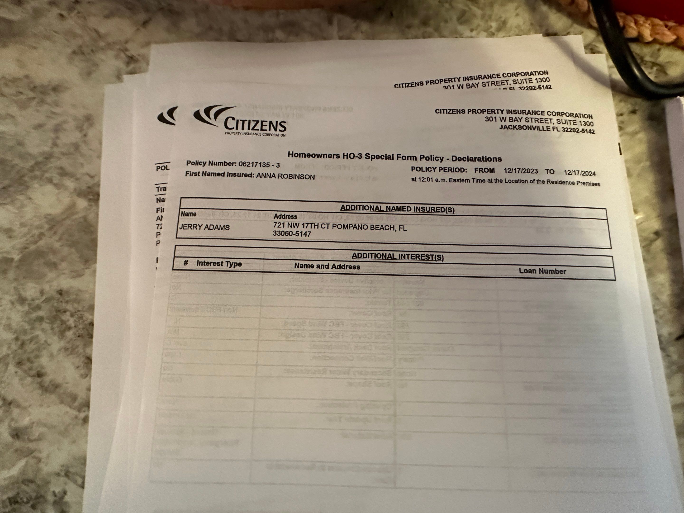 Water Damage Claim in Pompano Beach by FLAPA & KeyStone