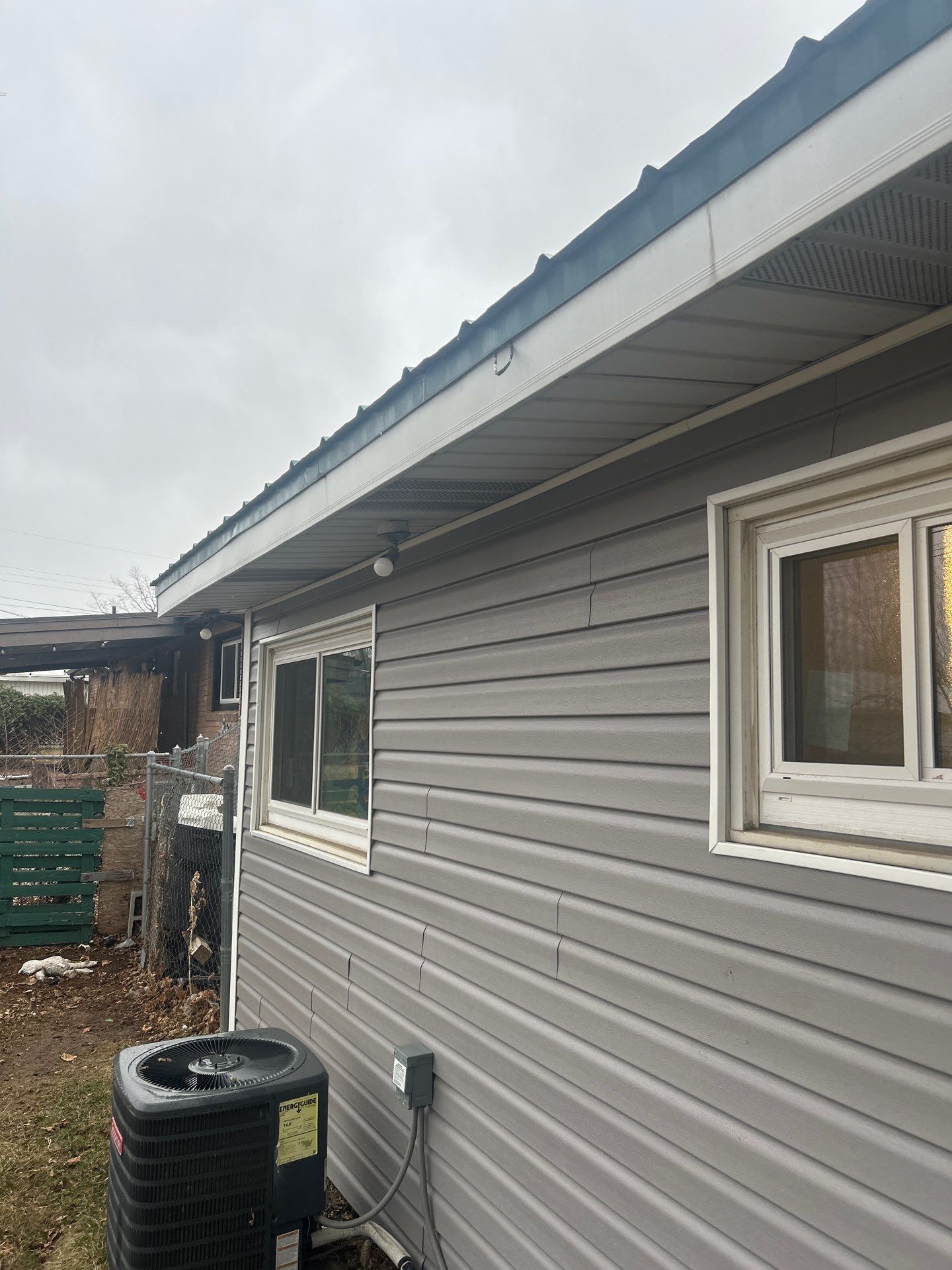 Orem | Elegant Aluminum-to-Vinyl Transformation | Harbor Grey & White by Ideal Siding Utah