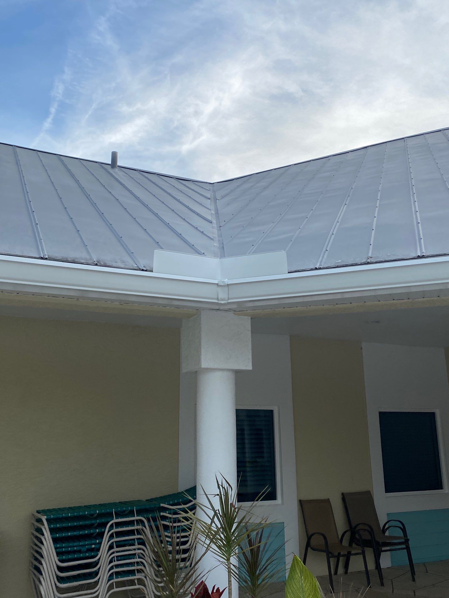White K-Style Gutters in Fort Myers FL by Gutter Professors