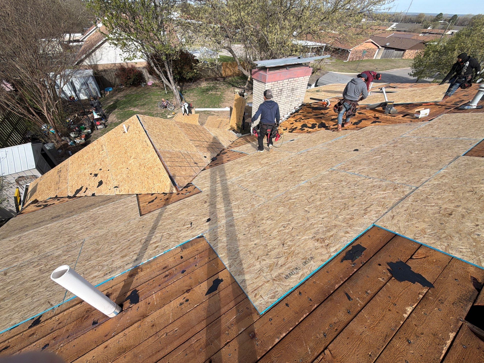 Buh-bye space decking!  by BANA Roofing and Solar Supply