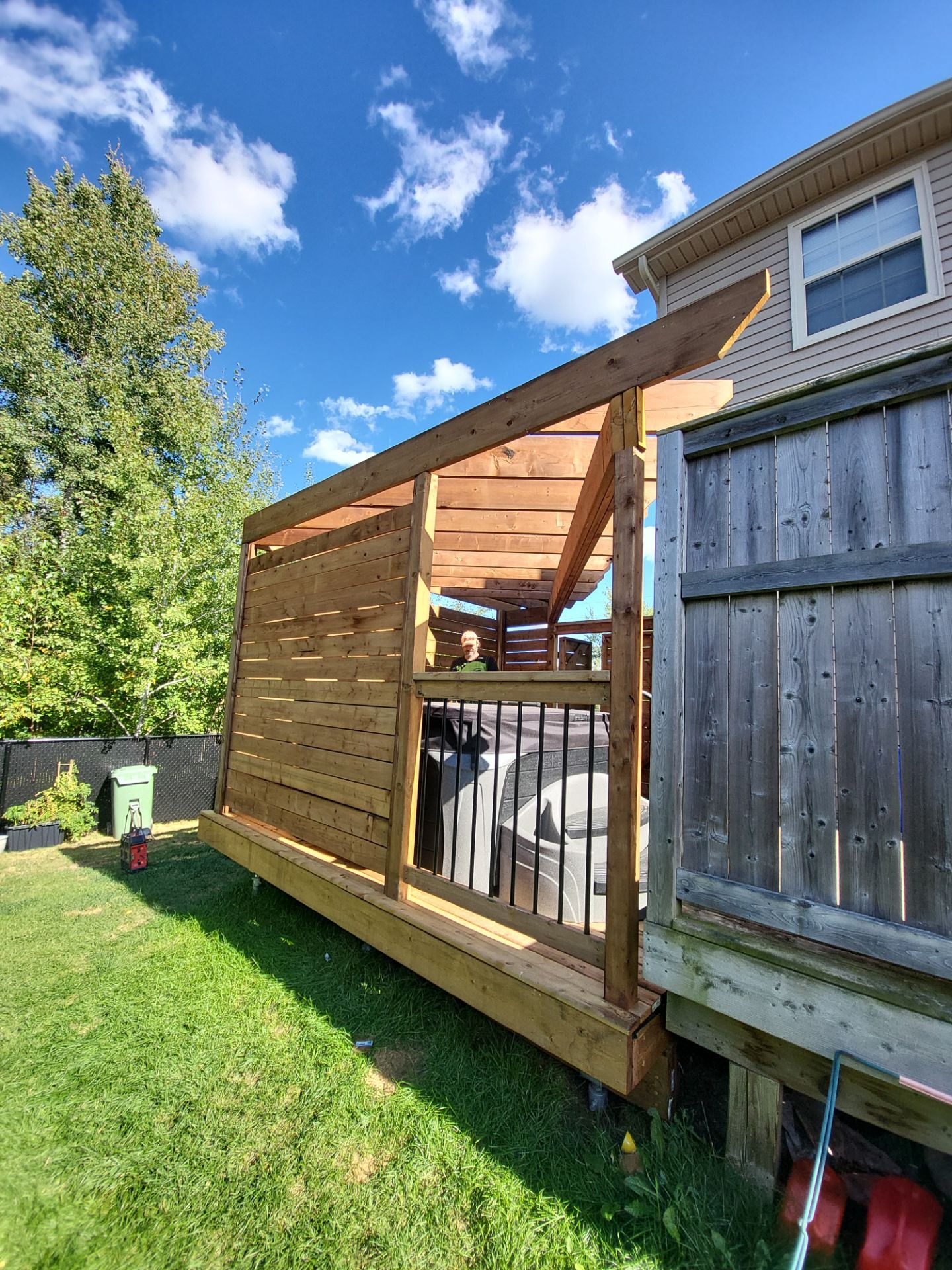 Deck Installation using New wood decking by Bobby Built