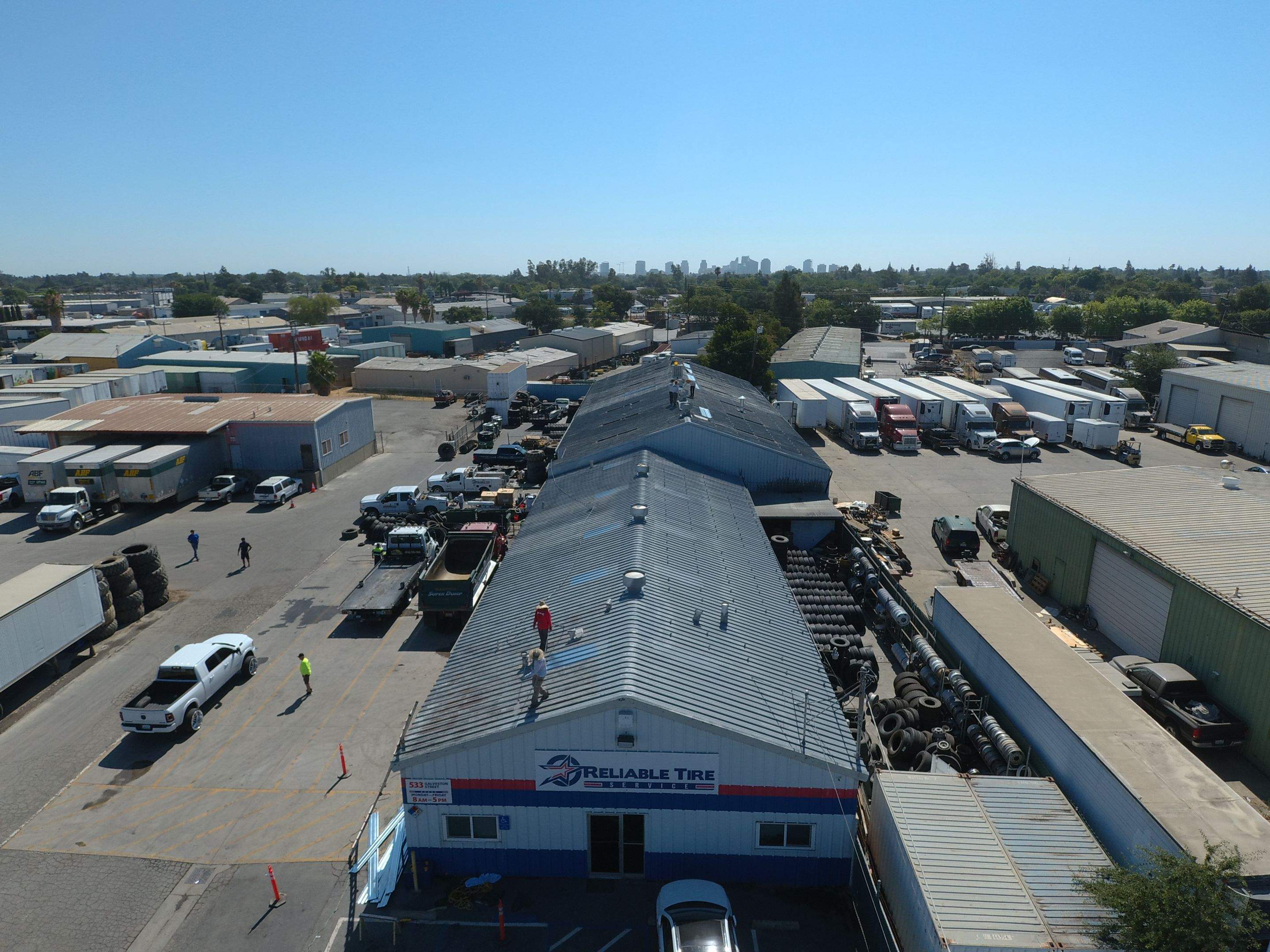 MR Roofing system using Conklin Benchmark/PUMA XL fabric and coating by Straight Edge Roofing Inc
