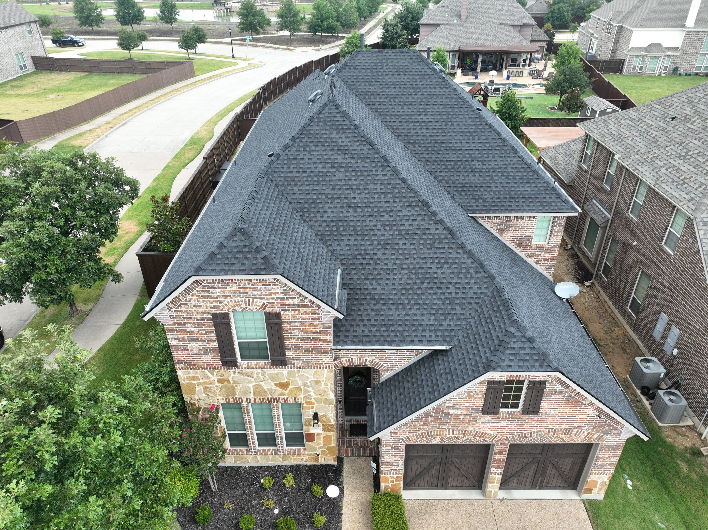 Residential Roofing Installation using GAF Timberline HDZ Charcoal by OneSource Roofing and Restoration
