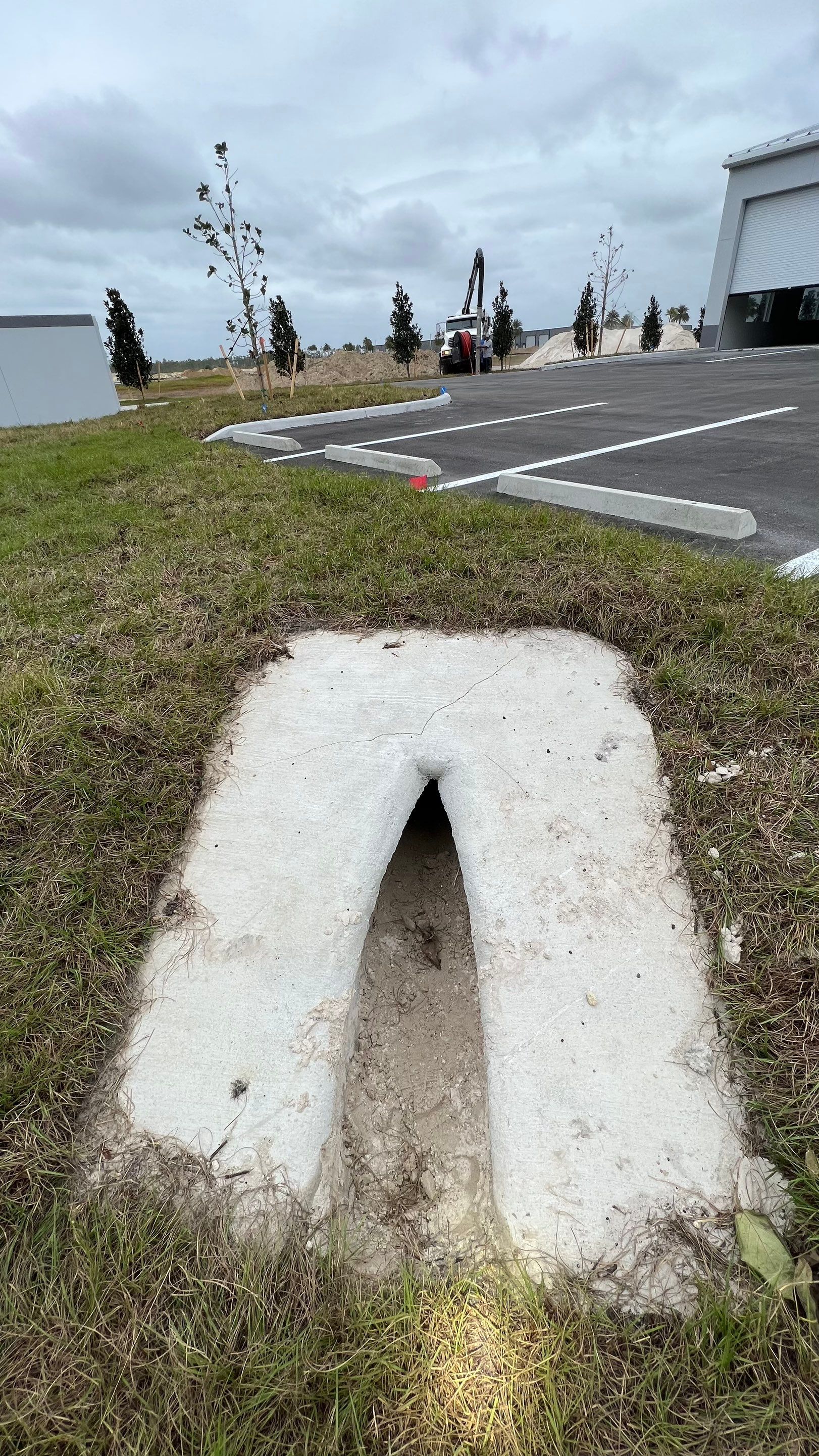 New Construction Storm Drain System Cleaning by APS Power & Water