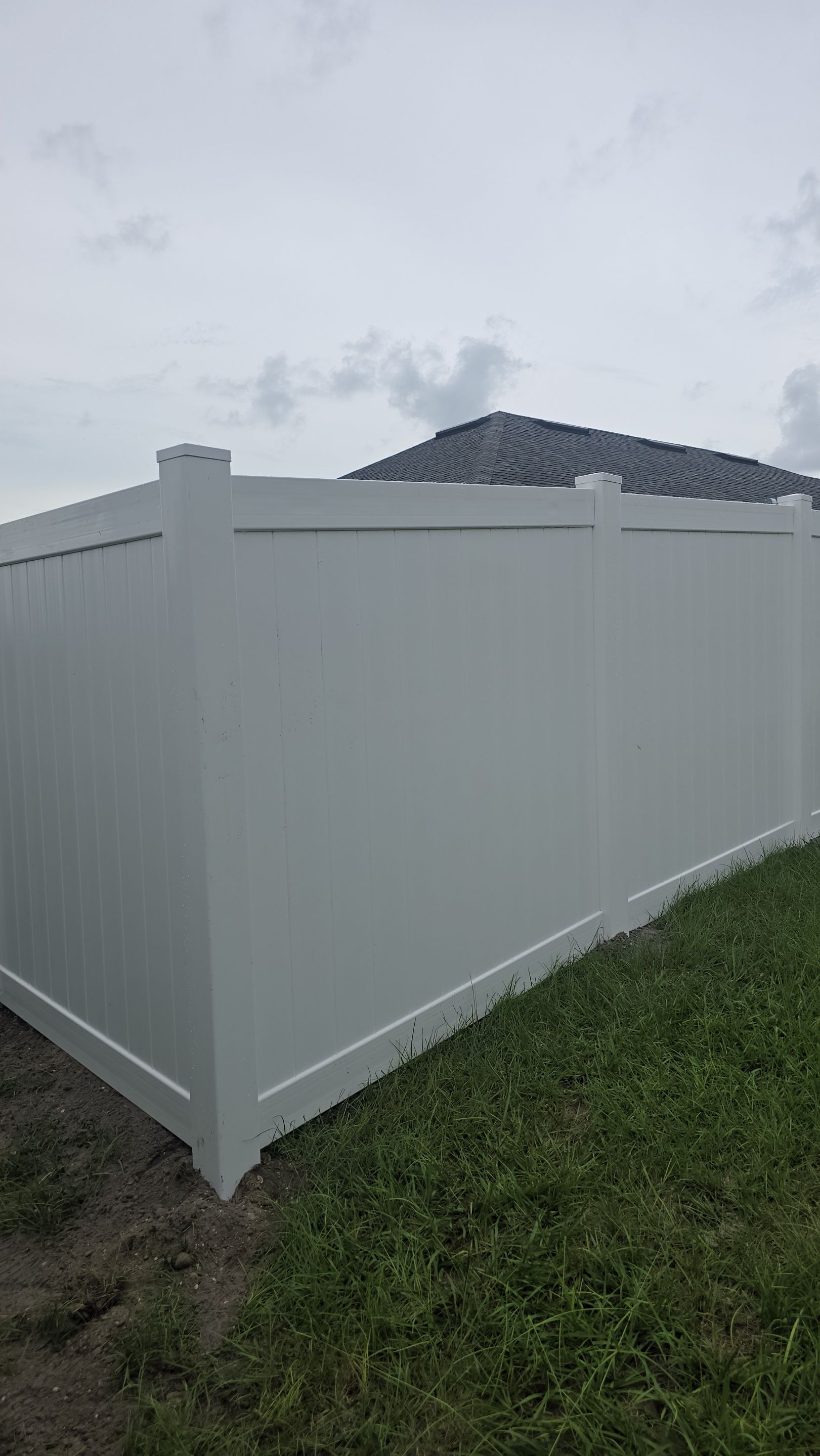White Vinyl Privacy Fence Installation for North Port Residence by True Fence LLC