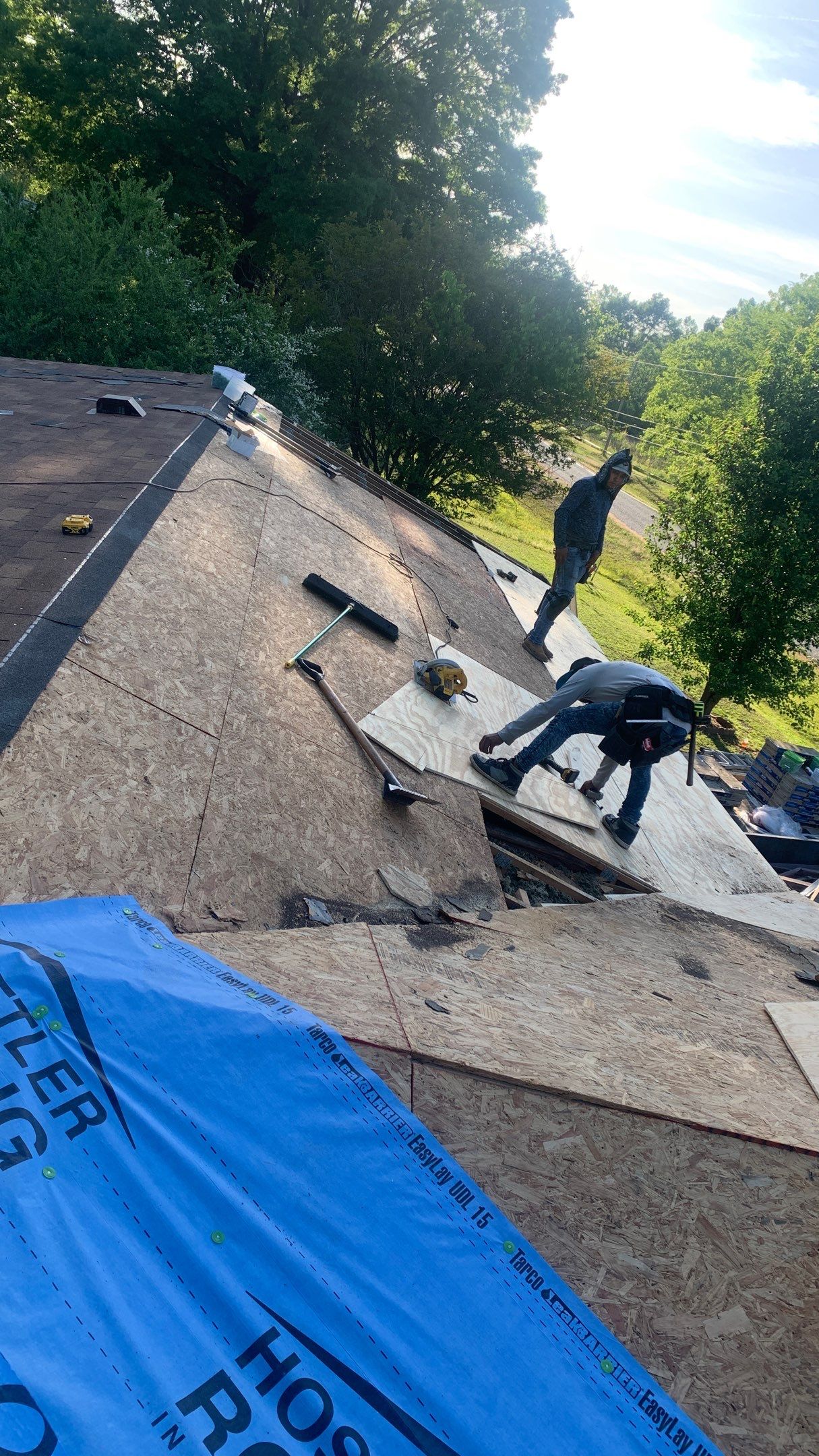 Storm Restoration Reroof: 25 Year 3-Tab Shingle by Hostetler Roofing