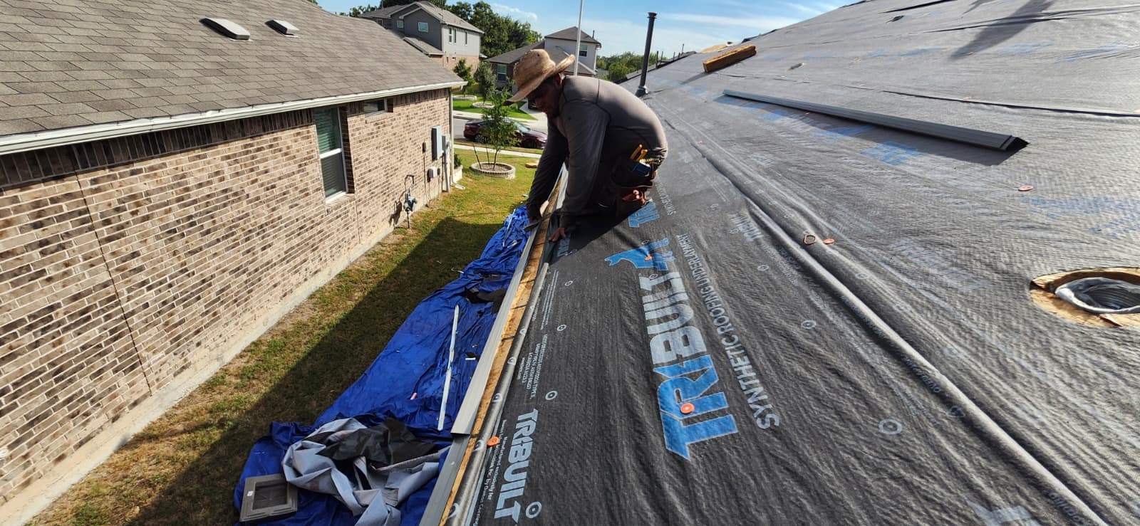 Austin Roofing Replacement with Sheathing Repair and Interior Restoration by Caliber Restoration LLC