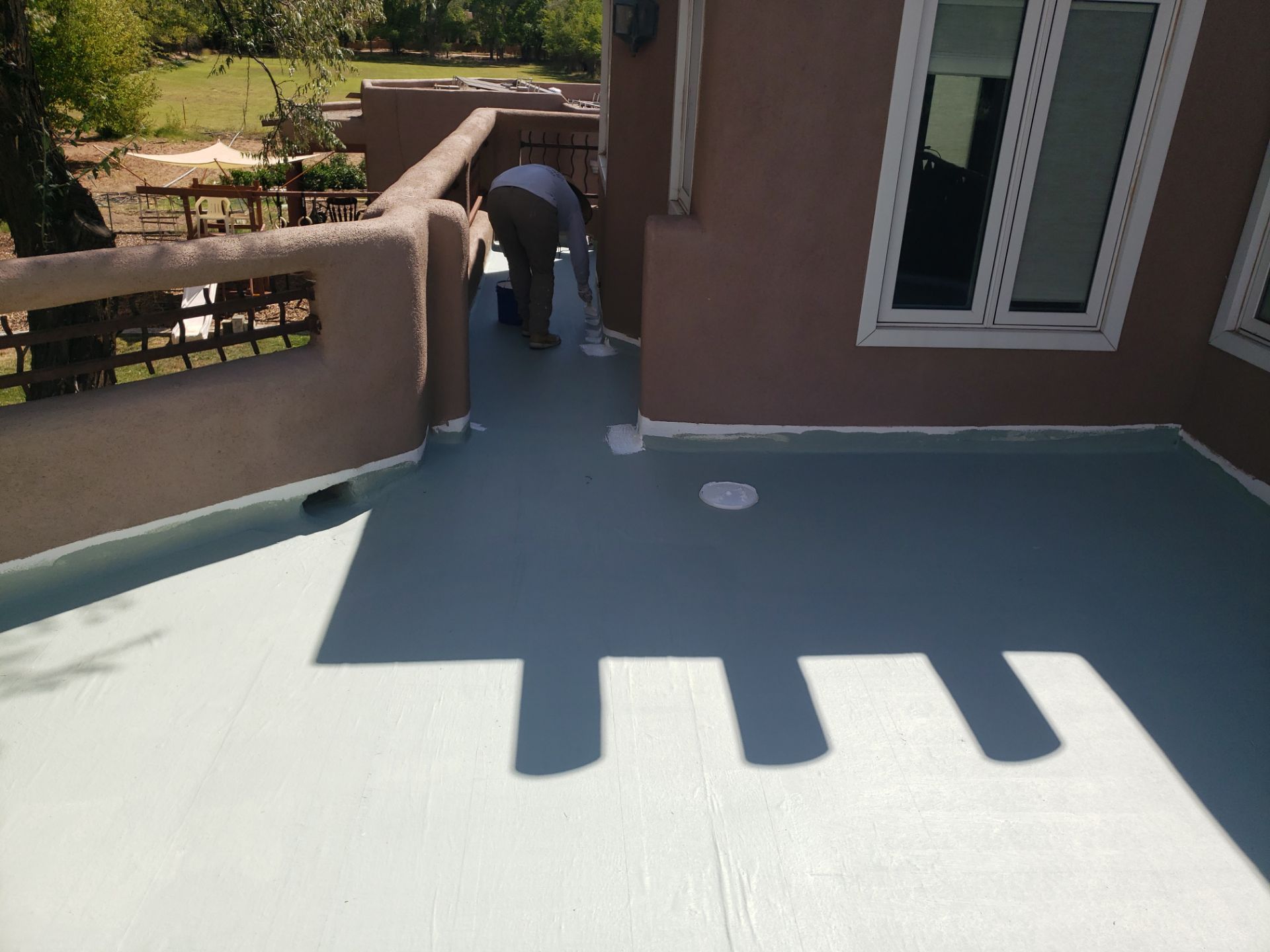 Residential roof application by SPF Services 