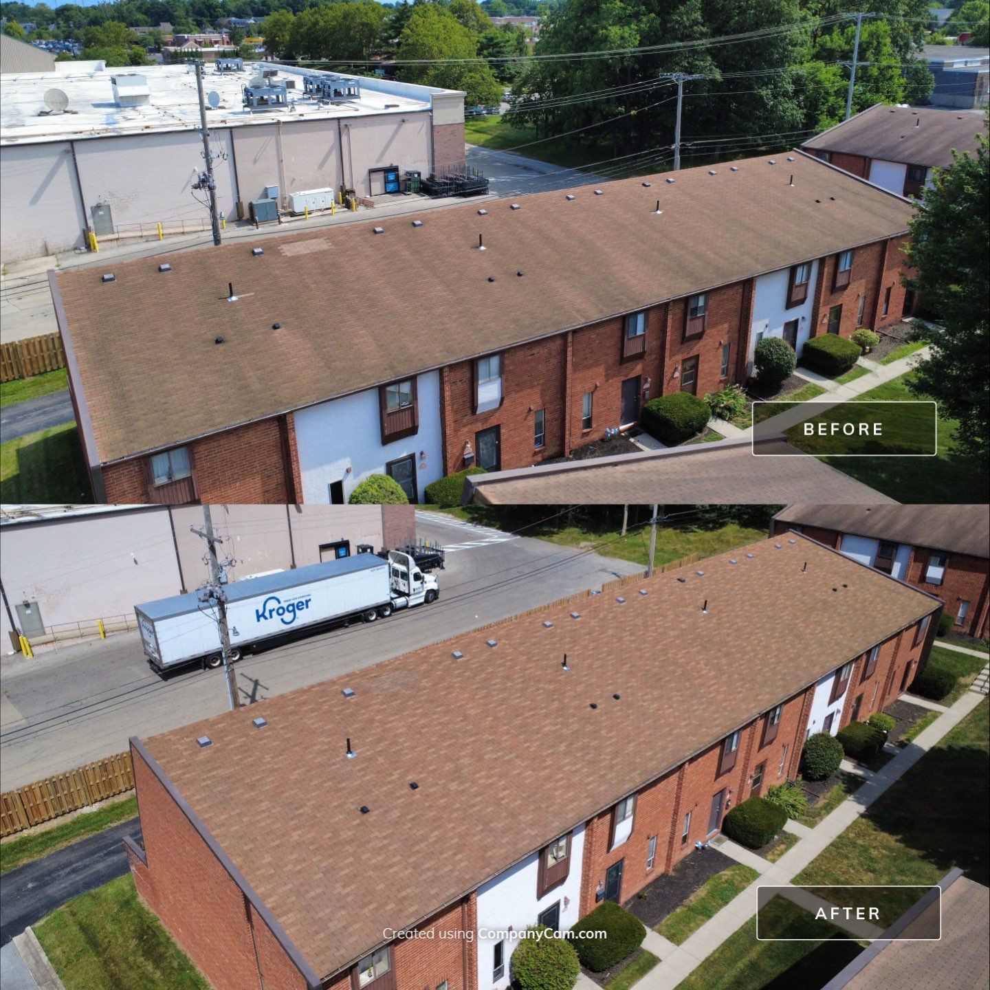Roof Maxx Commercial Before & After Pictures by Roof Maxx of Columbus, OH