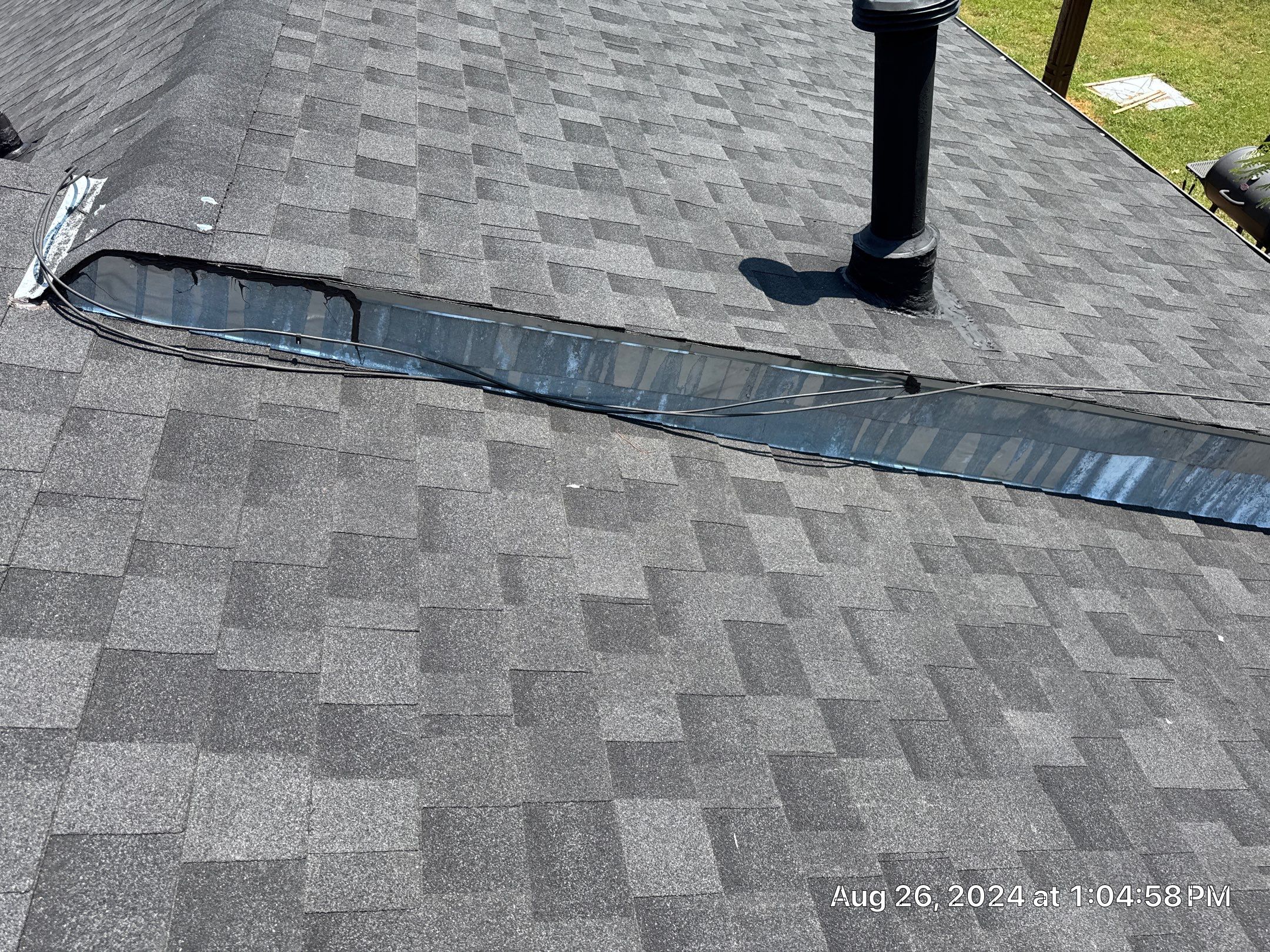 Reroof using IKO Granite Black by Castillo Roofing