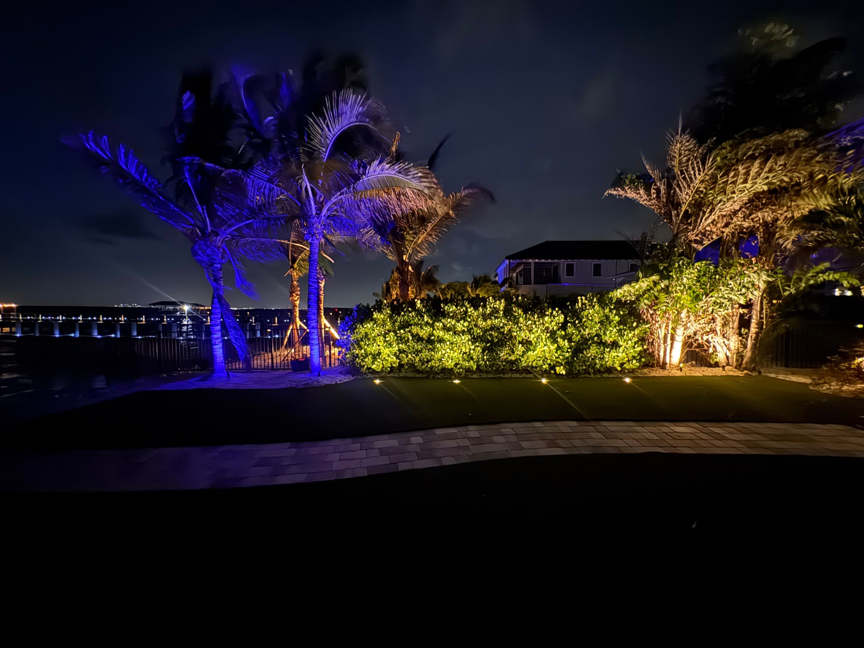 Custom Low-Voltage Landscape Lighting for Apollo Beach Waterfront Home by Elegant Accents