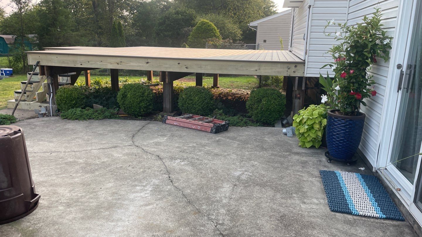 Deck Resurface with A-Frame Roof by deck guardian