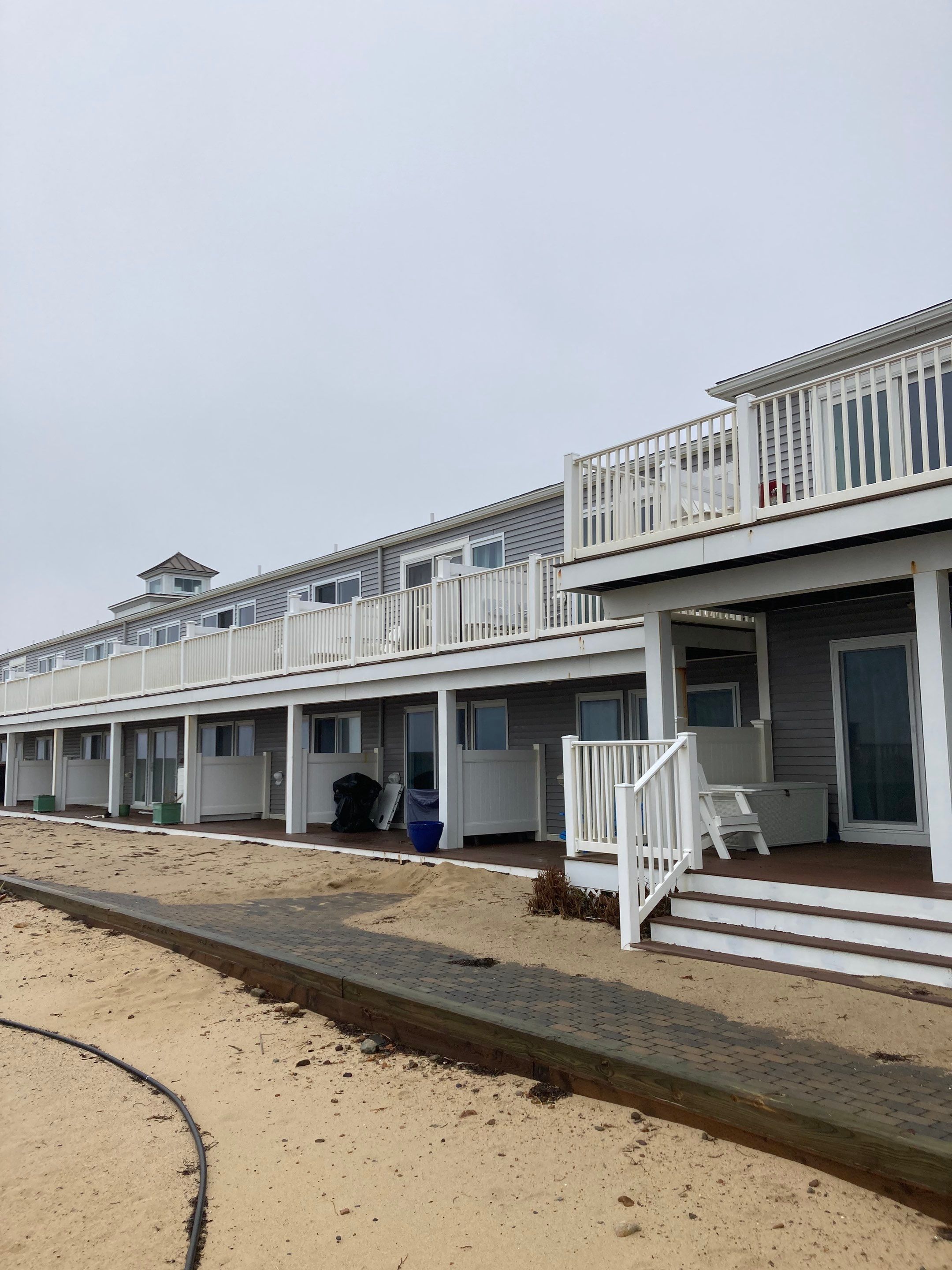 Gutter Installation using 6" K-Style Aluminum Gutter on the Seaside Inn in Truro, MA by Gutter Pro Enterprises