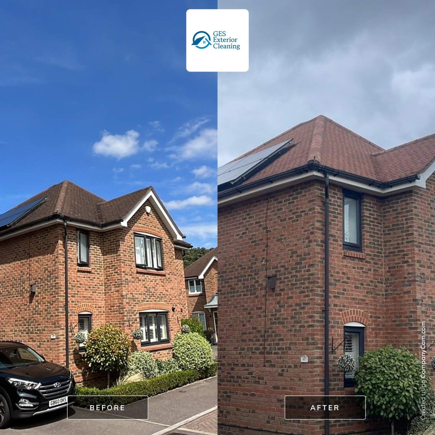 Roof Clean - Biocide Treatment using Honda 15lpm Low Pressure Washing Machine by Ges Exterior Cleaning ltd