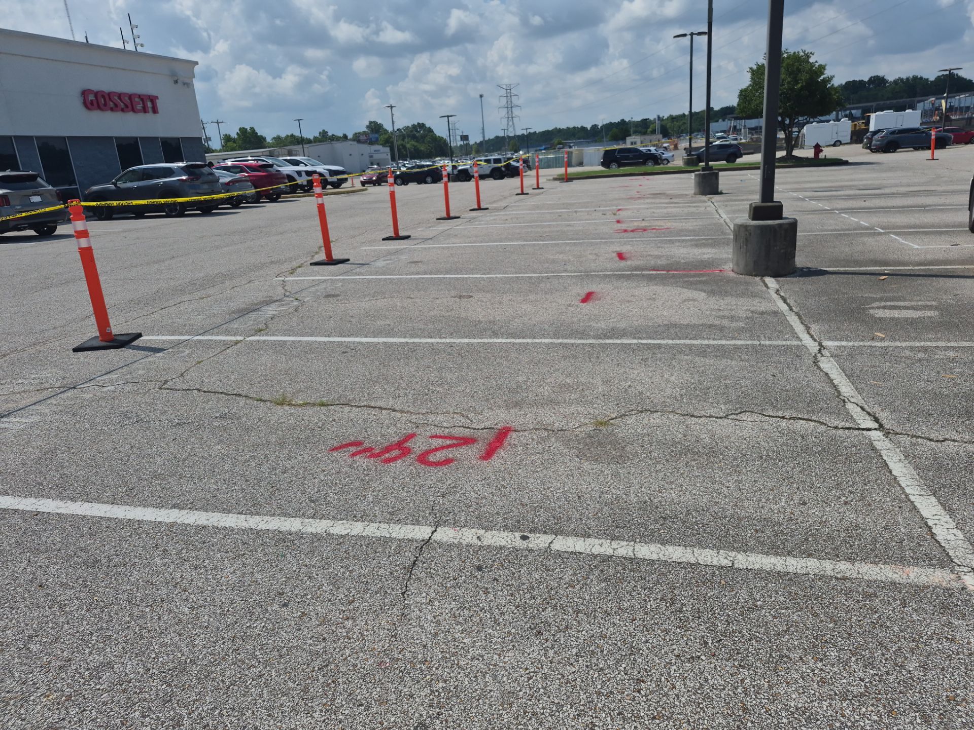 Underground Utility Locating and Mapping at Memphis Car Dealership by Alsip Locating Service, LLC
