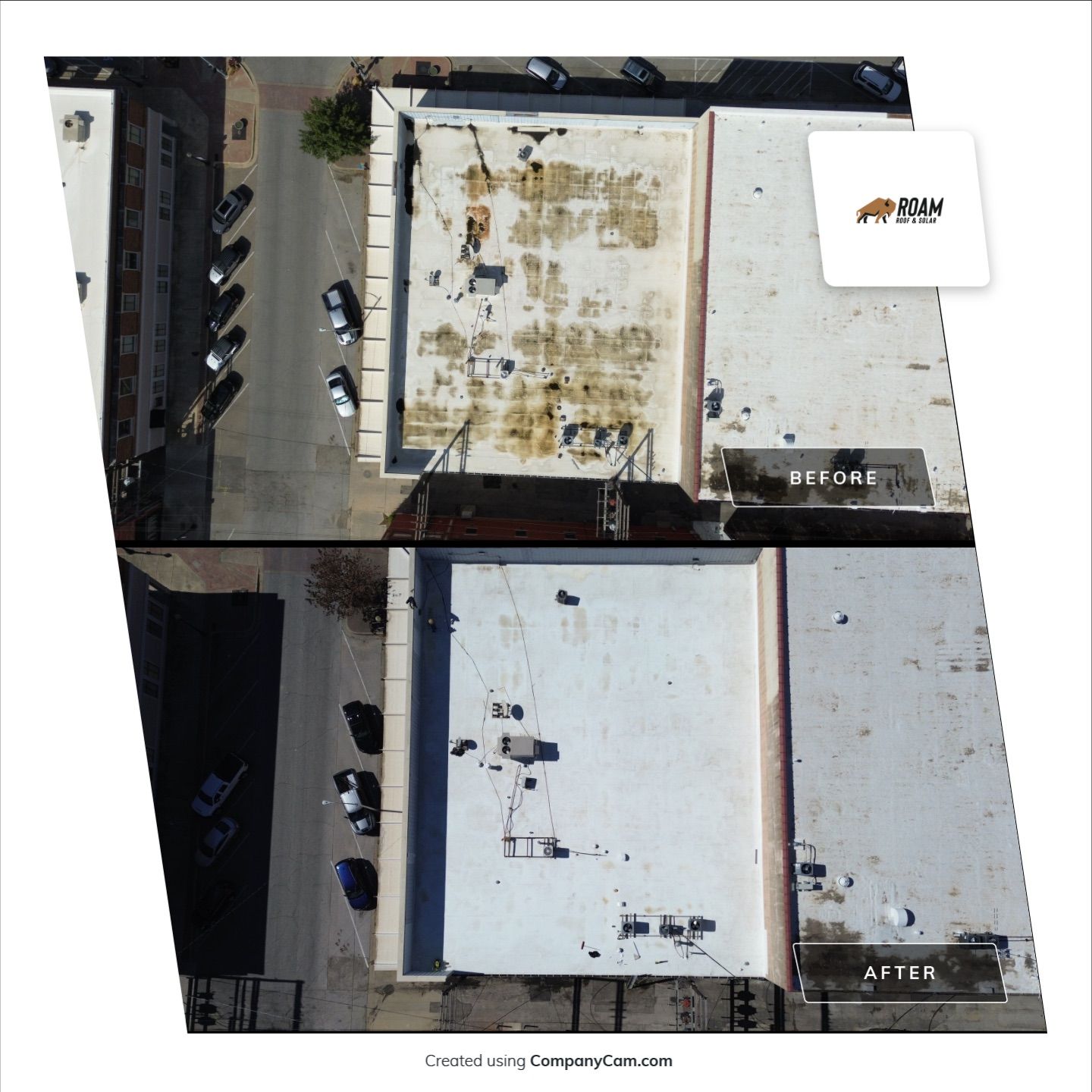 TPO Roof Repair | Leak Detection, Cleaning, Tune-Up & Patch Work by ROAM Roof & Solar