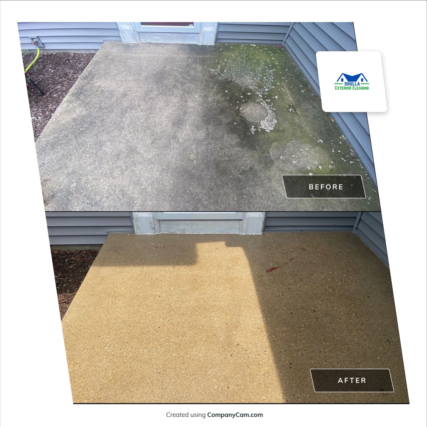 House wash and concrete cleaning by Shulla Exterior Cleaning