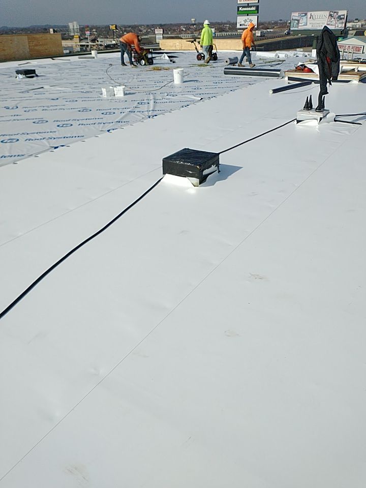 Bio-Life Commercial Roof Replacement using IB Systems PVC by Roof Experts