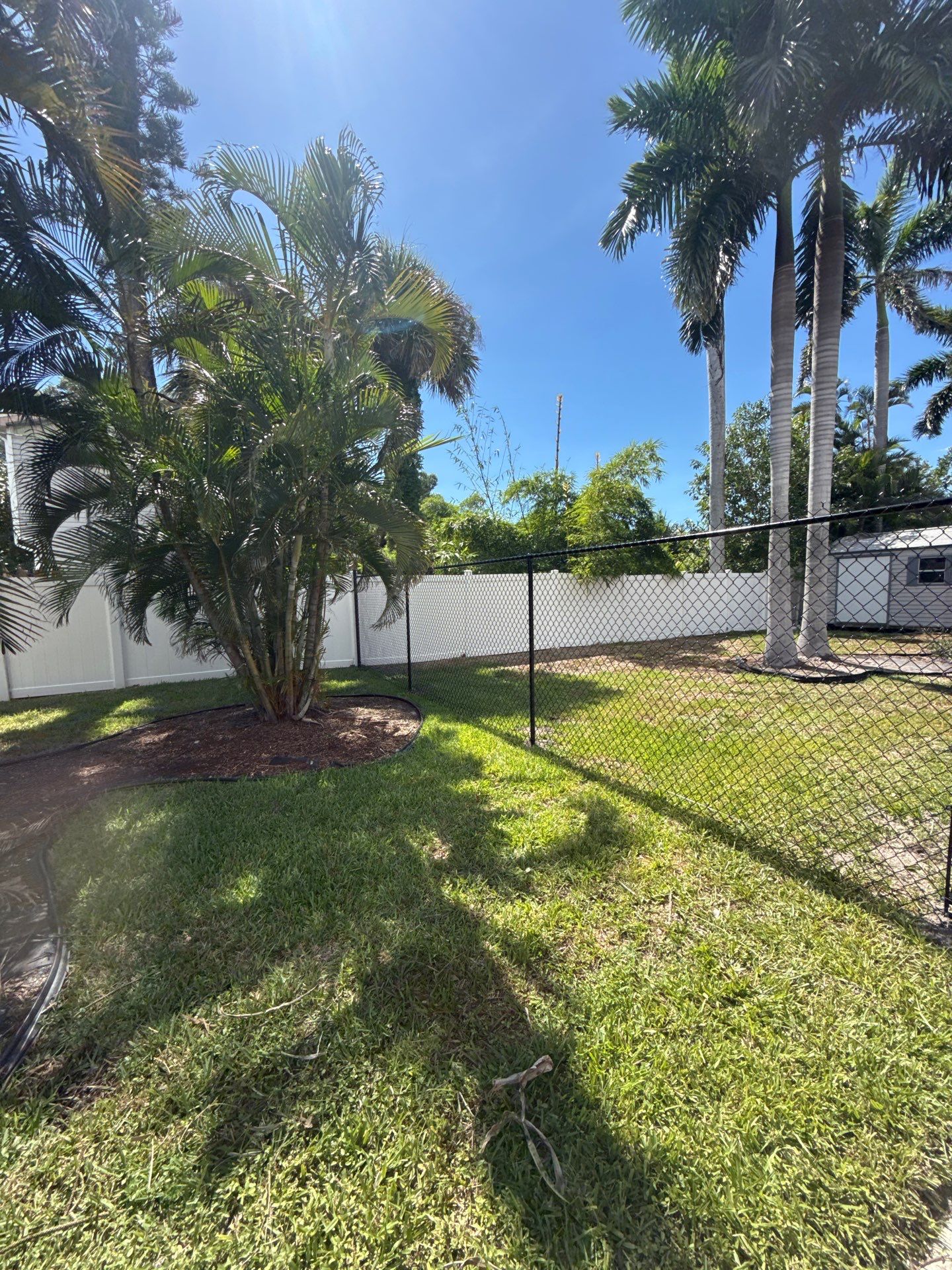 Black Chain Link Fence Installation and Site Clearing in Nokomis by True Fence LLC