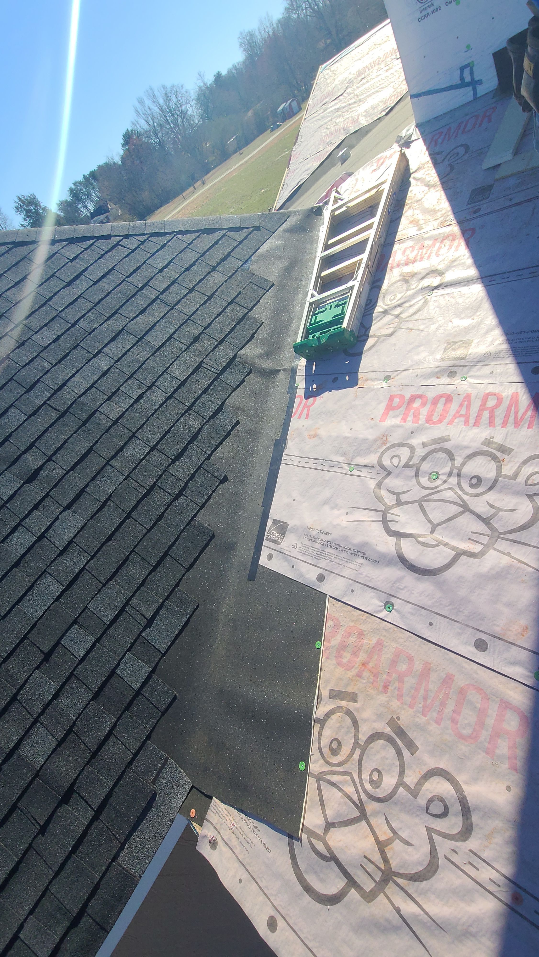 Jason's metal porch roof by BROCK BUILDERS 