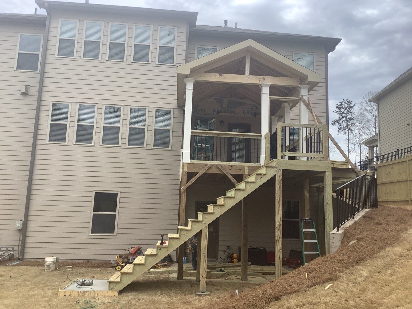 Elevated Screened-In Porch and Custom Deck Installation in Canton by Swift Home Renovations