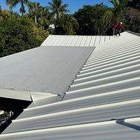 24ga 1.5" Mechanical Seam Solar White by Total Roofing System The Metal Roof Experts