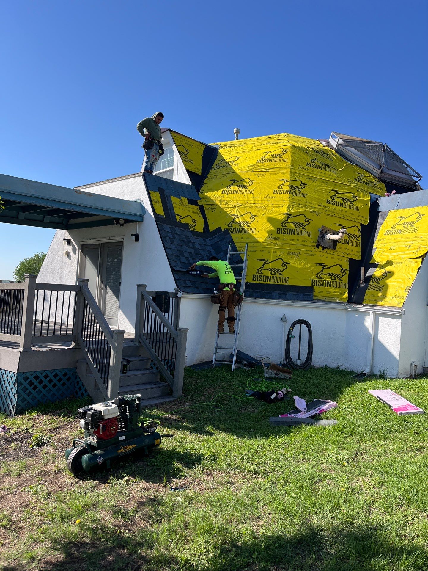 Project in Converse by Bison Roofing  