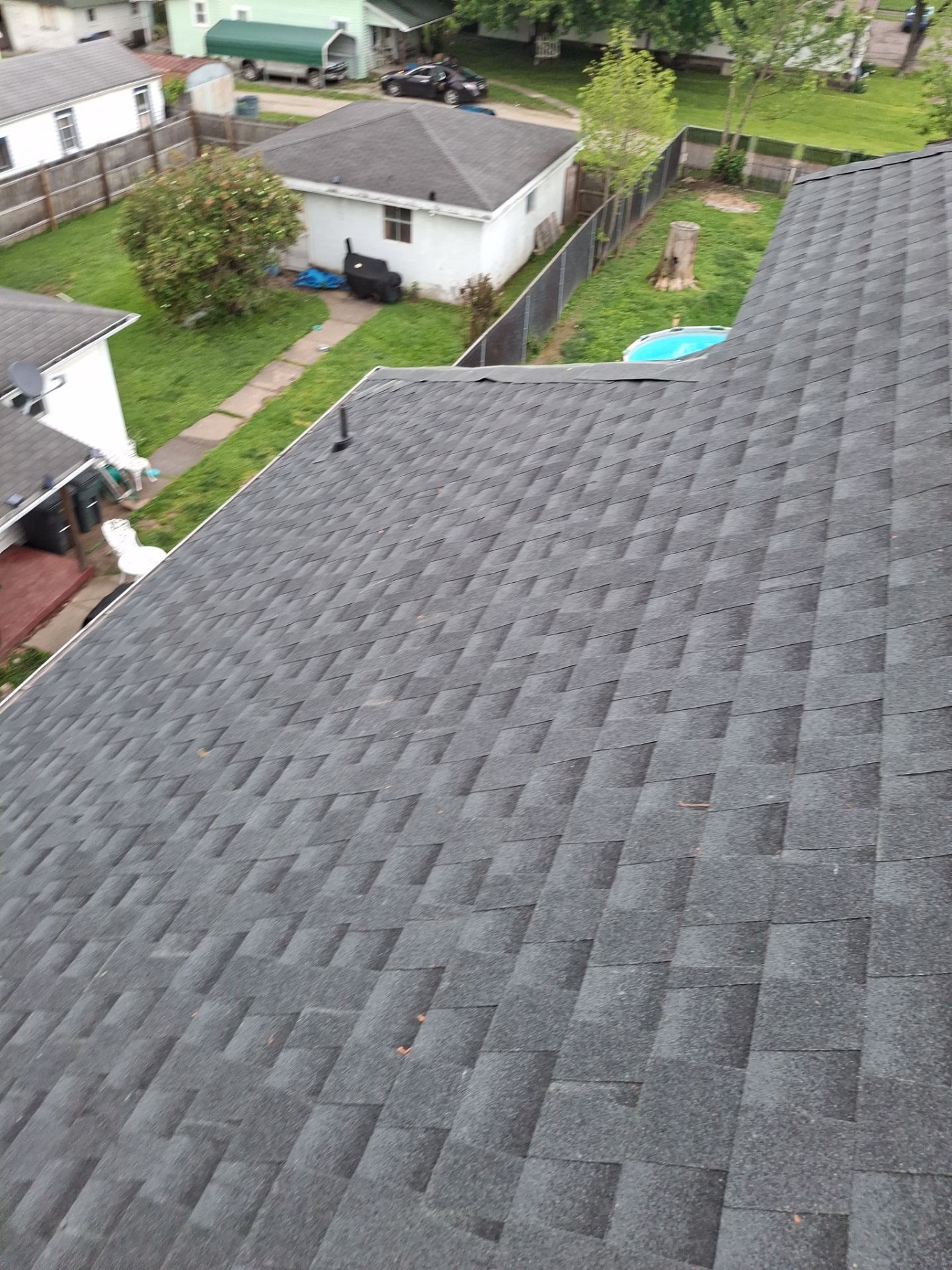 Residential Roofing Installation using GAF Timberline HDZ Charcoal by Rainstoppers Roofing