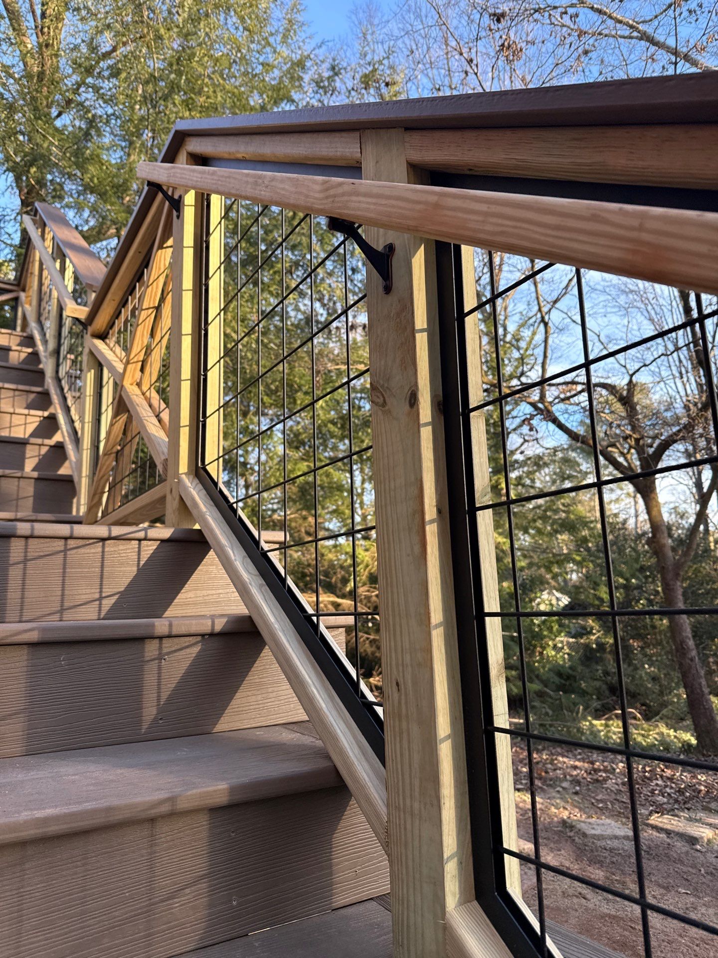 Deck Build and Screened-In Porch Install with Wild Hog 6' Black Mesh Panel Railing by Nelson Exteriors 