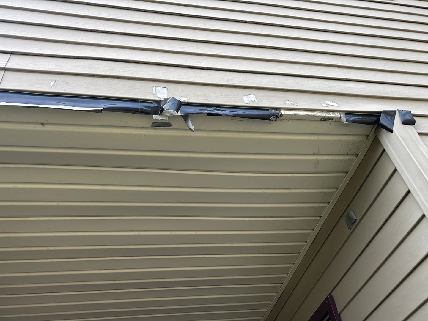 Gutter Installation using 5k White gutters by A Plus Exterior