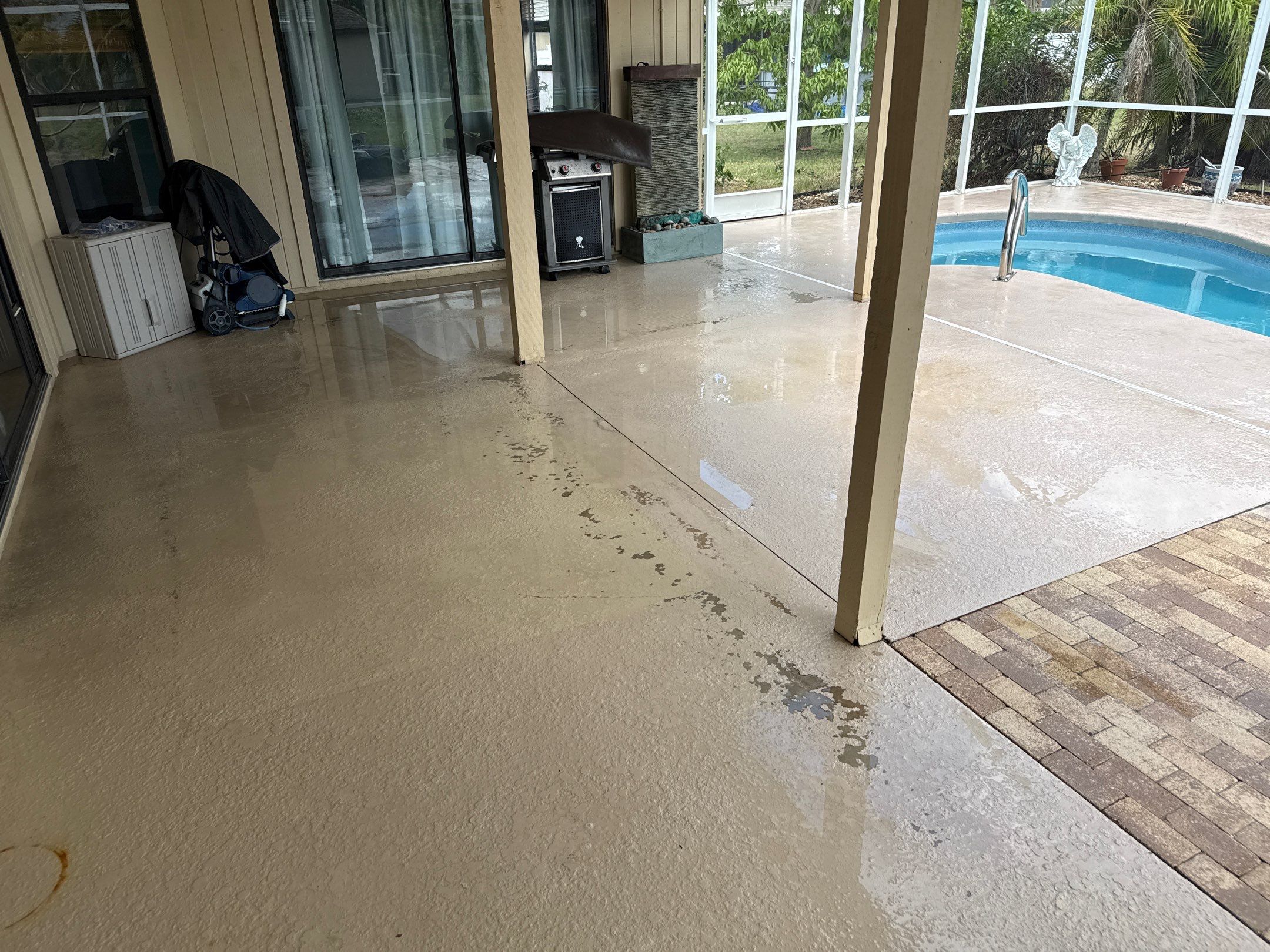 Pool Cage & Painted Pool Deck Cleaning in Sarasota, FL | Soft Wash by Sunshine AquaWash