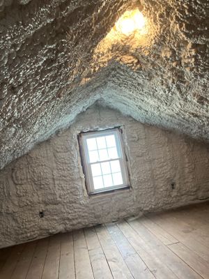 Attic Insulation using open cell spray foam