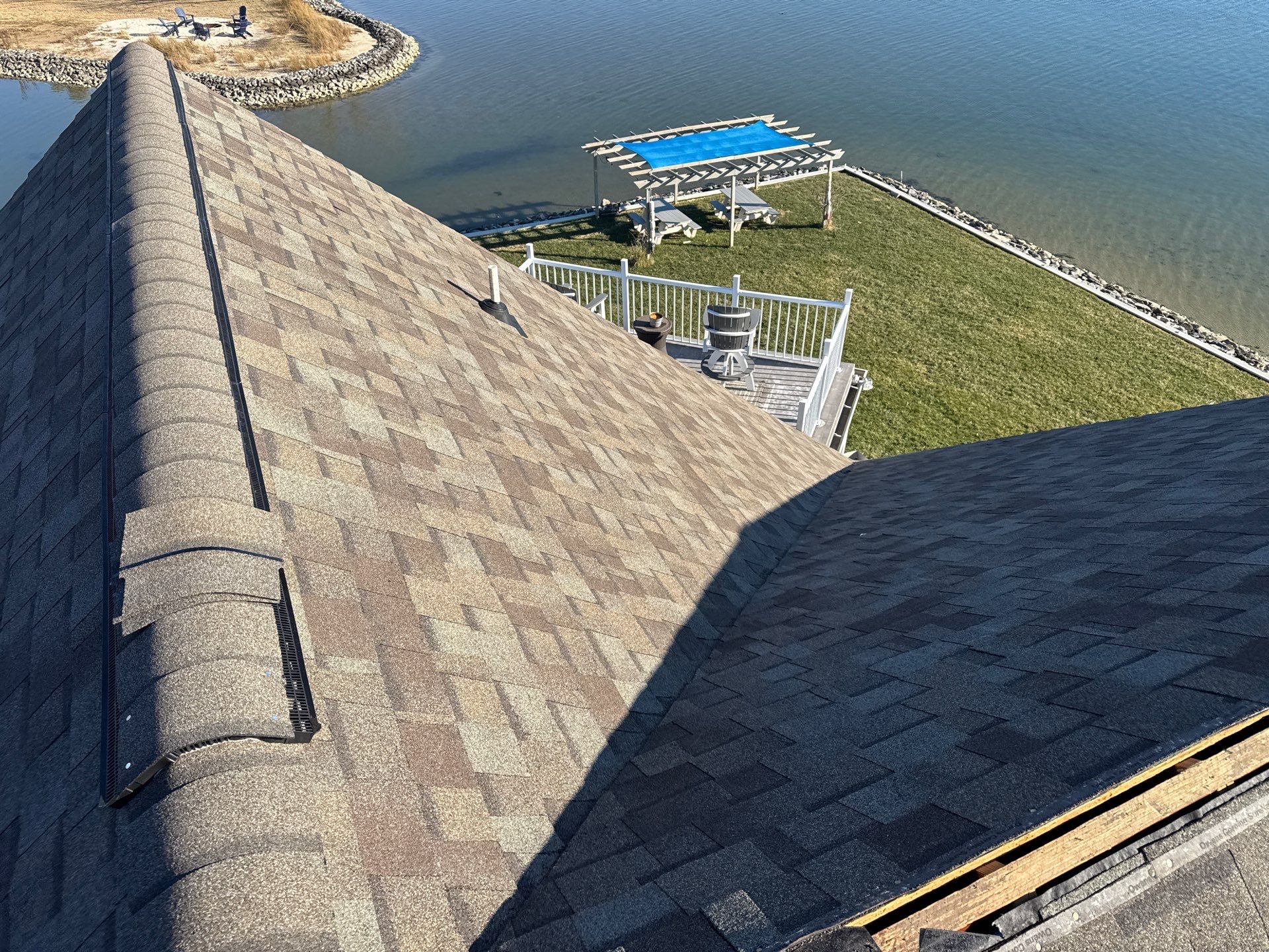 Waterfront Roof Replacement in White Stone, VA by Cade Construction
