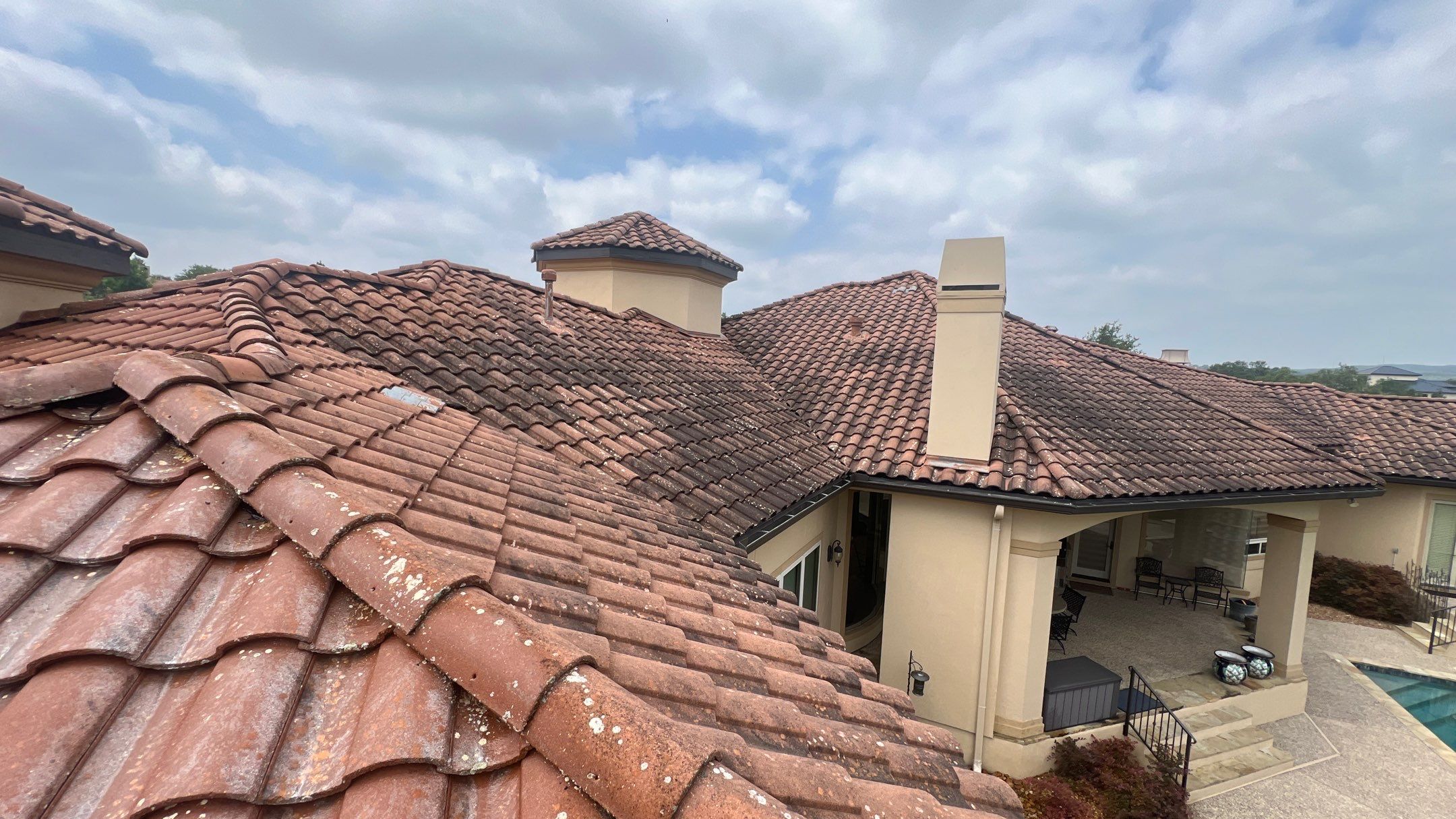 Tile Roof Wash Project in Boerne by Bright Choice